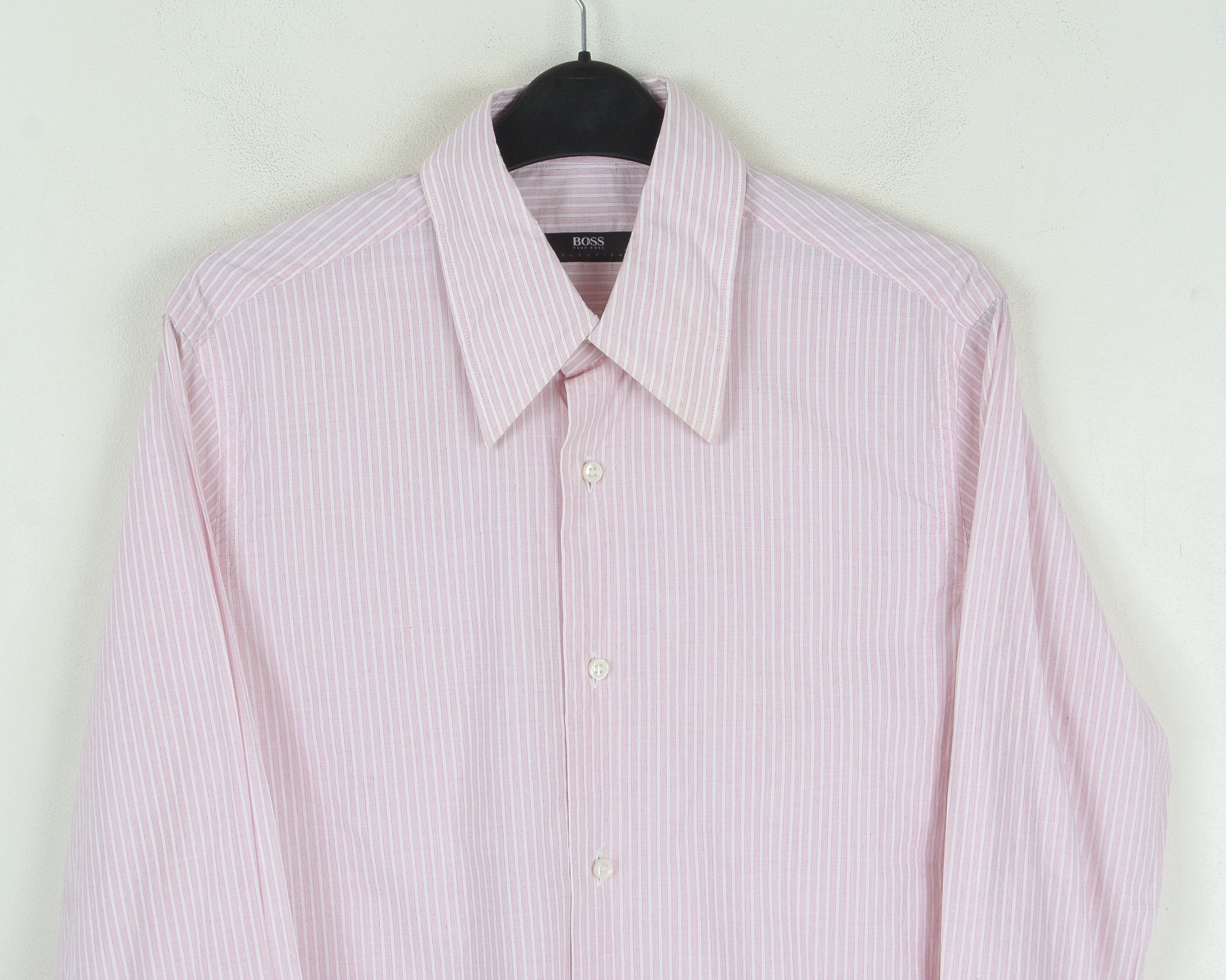 Hugo Boss Men Selection Formal Shirt 15" UK 38 US Casual Pinstriped S Size US S / EU 44-46 / 1 - 2 Thumbnail