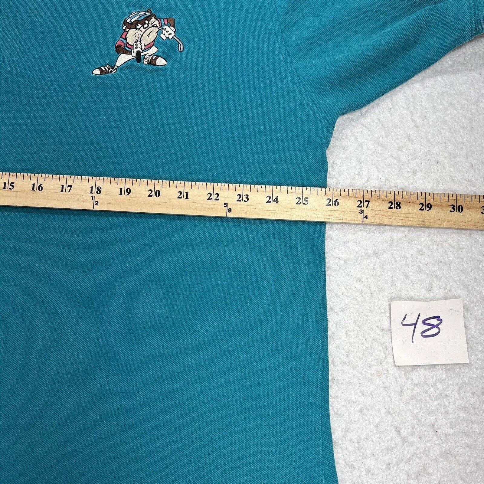 Vintage Vintage ACME Tasmanian Devil Golf Teal Blue Polo Shirt Size US XXL / EU 58 / 5 - 11 Thumbnail