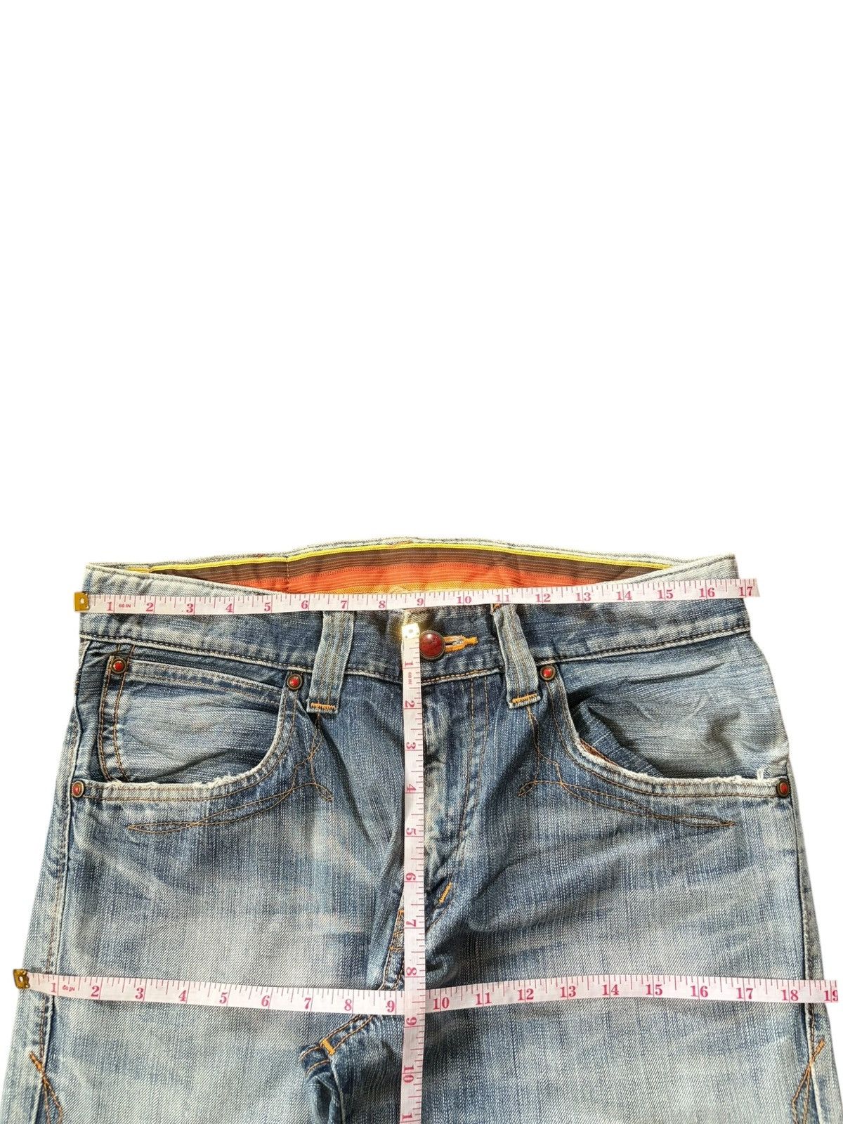 Edwin Vintage Edwin 503 Faded Wash Distress Flare Jeans Size US 33 - 6 Thumbnail