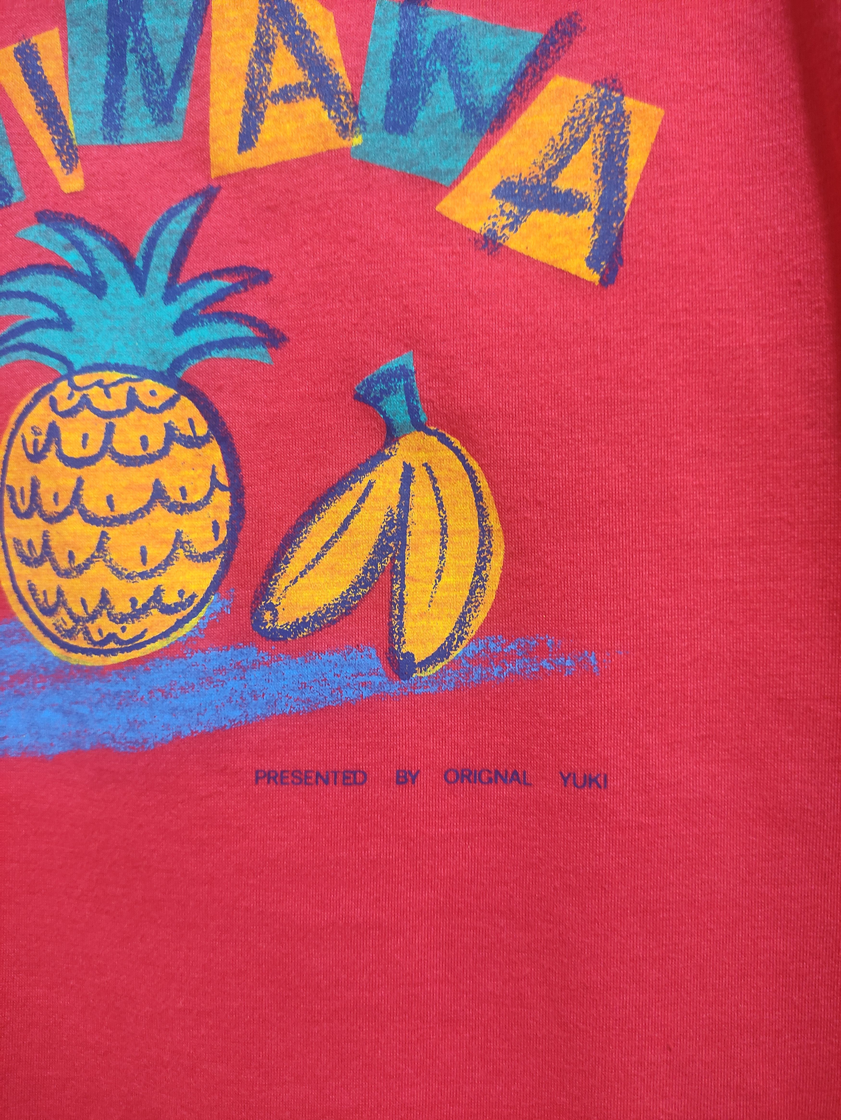 Vintage Vintage Simple Okinawa by HandMade YUKI Original RED T-Shirt Size US S / EU 44-46 / 1 - 7 Thumbnail