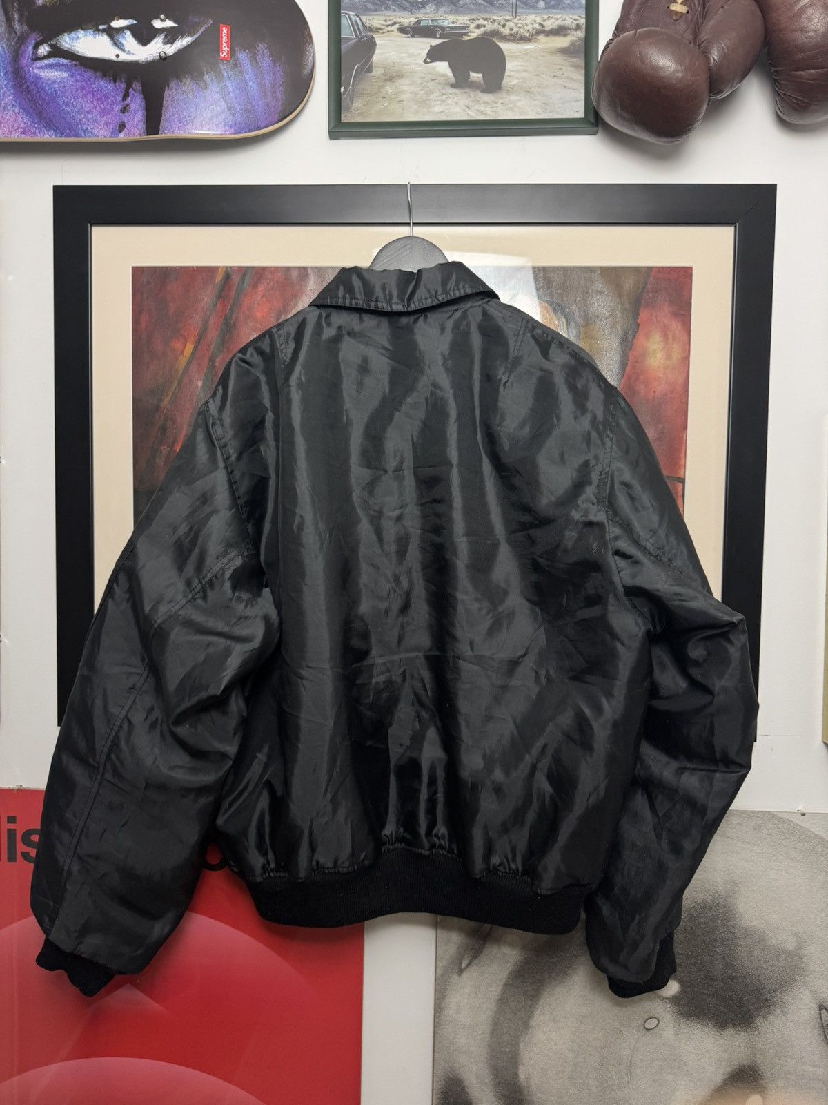 Vintage Ma2 Flyer Black Vintage Nylon Bomber Jacket BoxyFit Oversize Size US XL / EU 56 / 4 - 2 Thumbnail