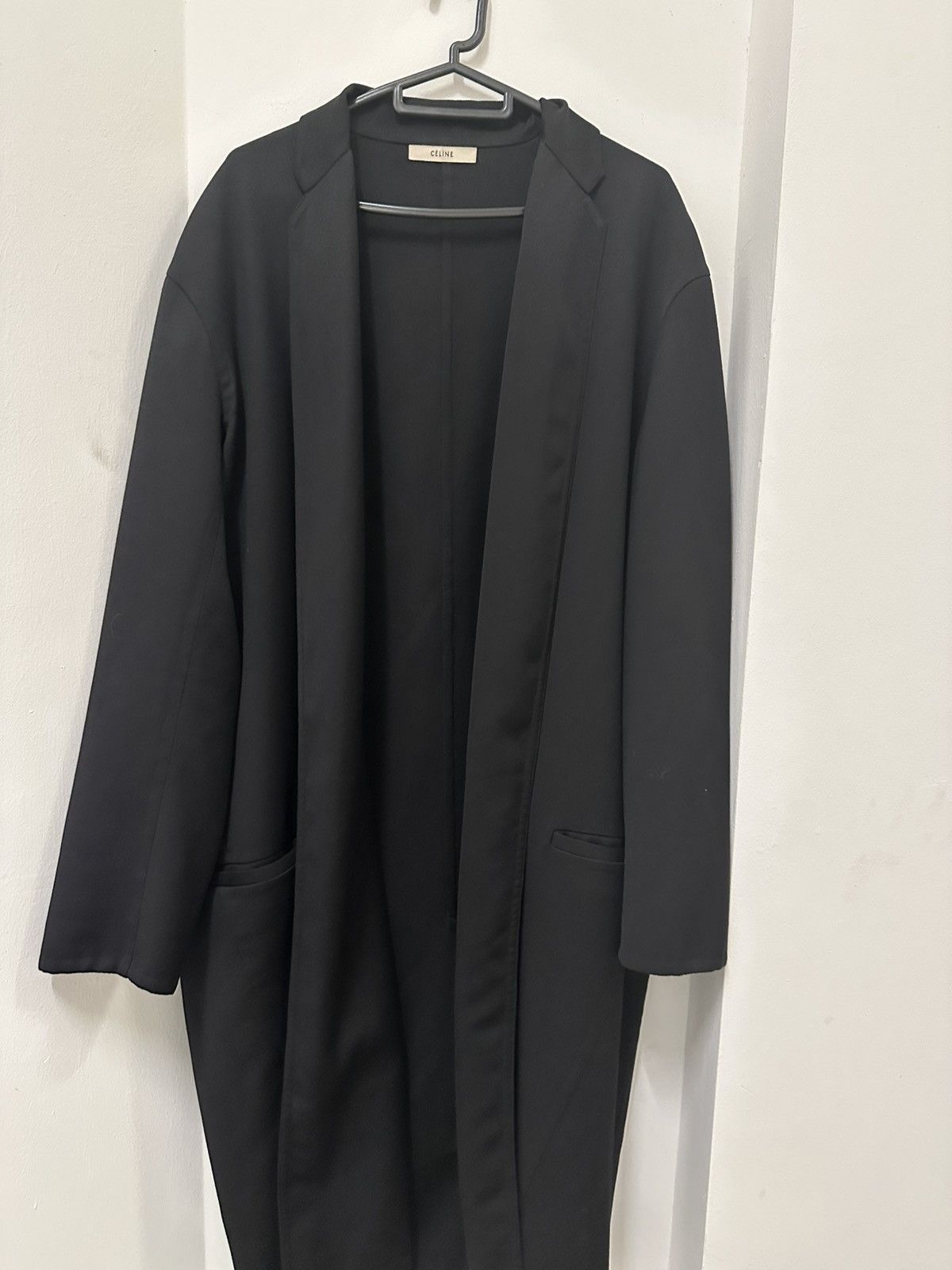 Celine Celine Phoebe Philo Egg Crombie Coat Black 36 Size XS / US 0-2 / IT 36-38 - 1 Thumbnail