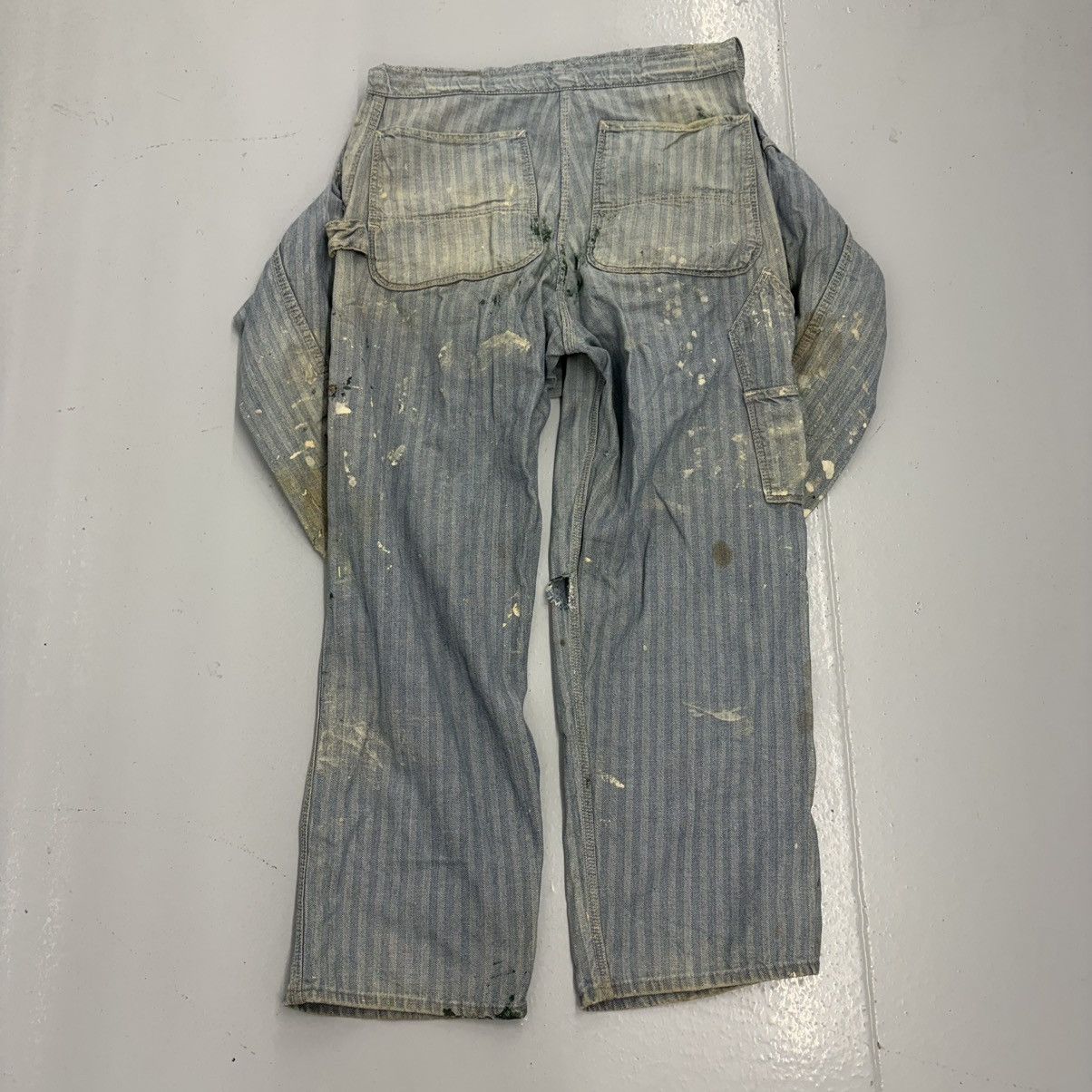 Other Vintage 60s Pointer Hickory Stripe Paint Splatter Coveralls Size US 34 / EU 50 - 4 Thumbnail