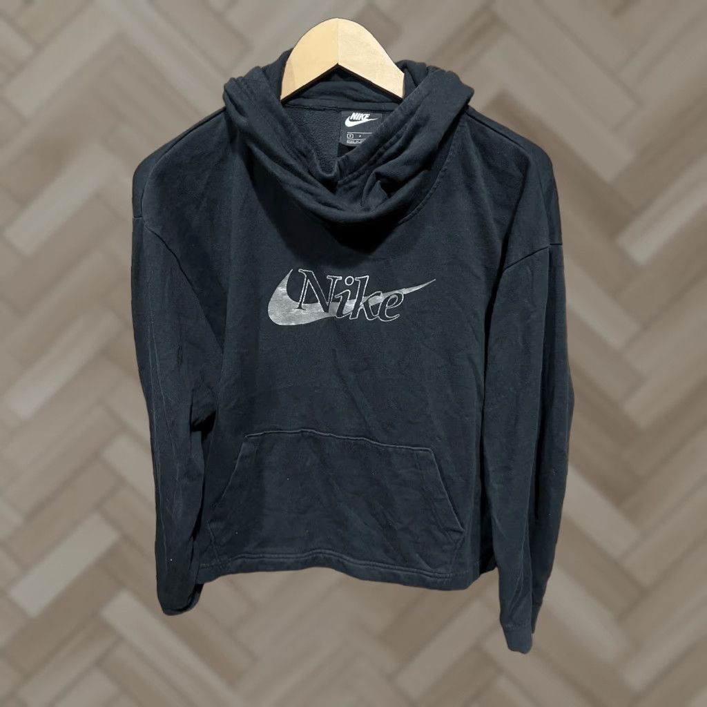 Nike Womens Nike Funnel Neck Hoodie Black S Pullover Hoodie Womens S Black Nike Funnel Neck Hoodie Size S / US 4 / IT 40 - 1 Thumbnail