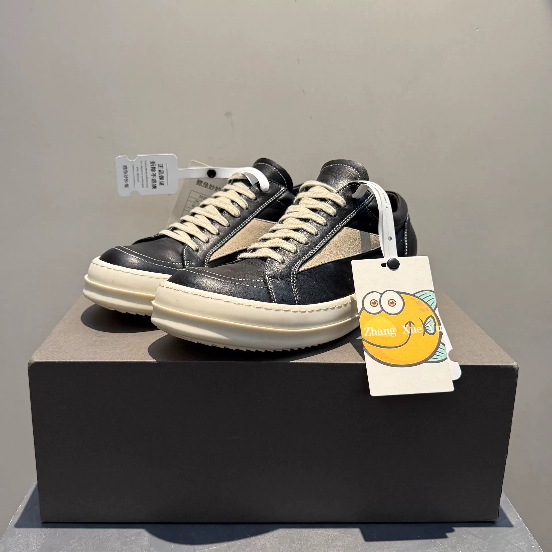 Rick Owens Rick Owens Leather Low-Top Skate Shoes Size US 9 / EU 42 - 1 Thumbnail