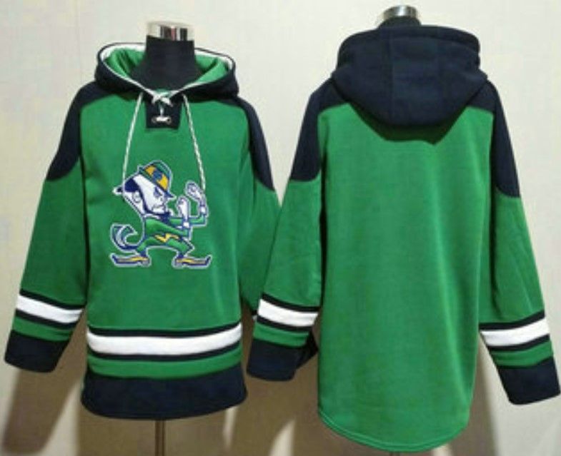 Men's Notre Dame Fighting Irish Green Pullover Hoodie