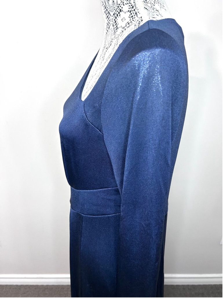 Lauren Ralph Lauren BNWT Ralph Lauren black label blue metallic gown size 12 Size XL / US 12-14 / IT 48-50 - 9 Thumbnail
