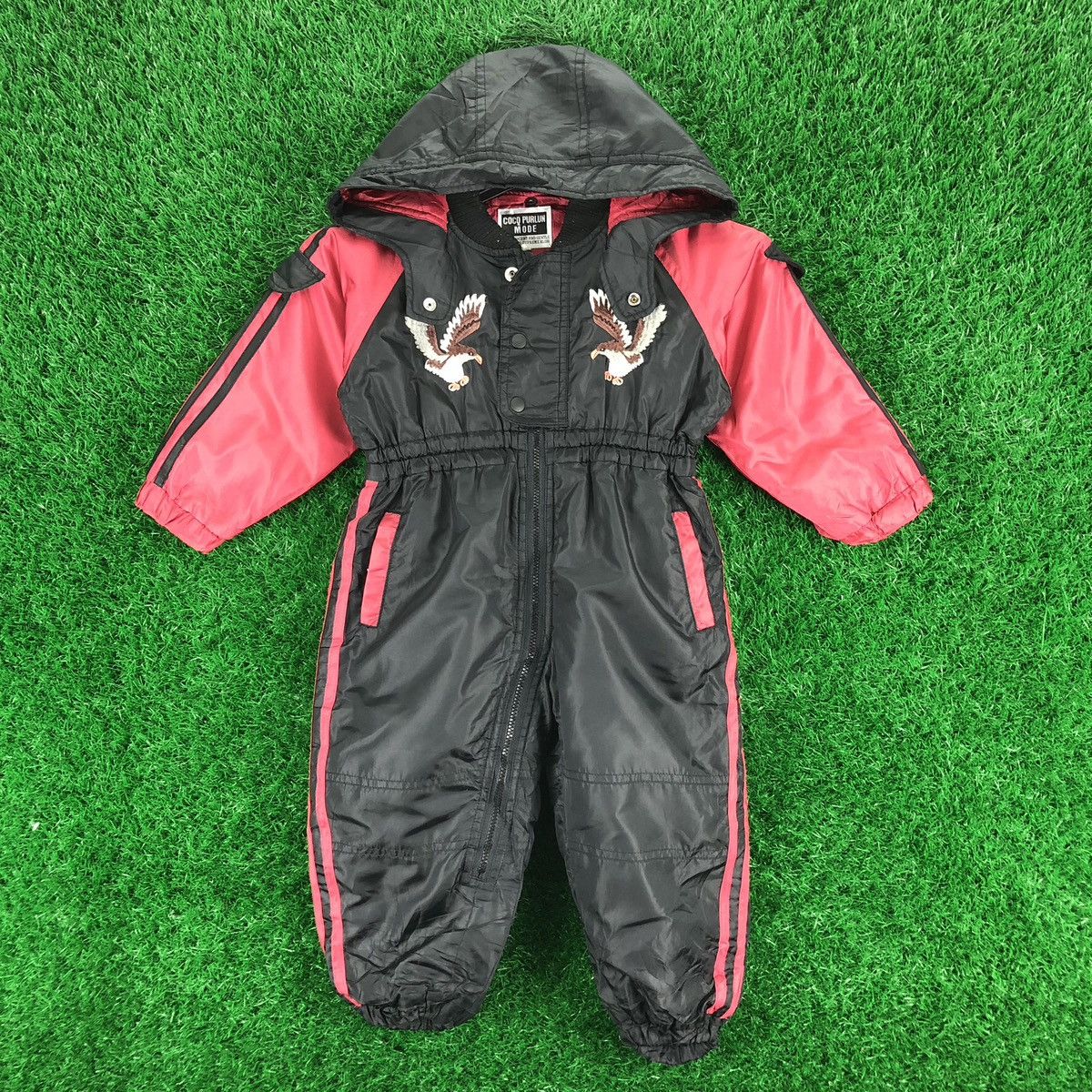 Japanese Brand Vintage 90's Coverall Sukajan Embroidered Japan Maps For Kid Size US 26 / EU 42 - 1 Thumbnail