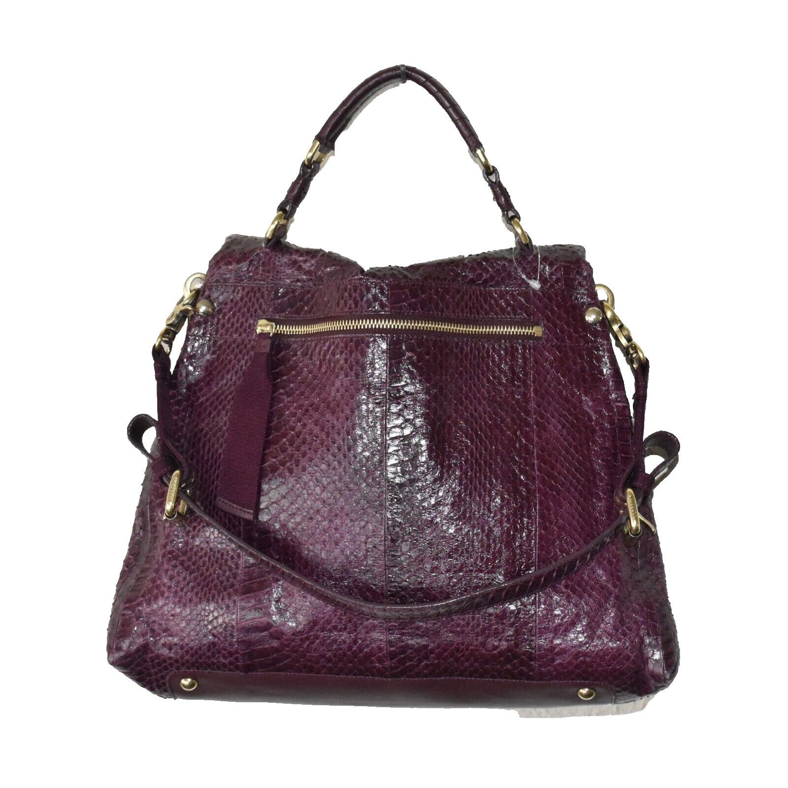 Nina Ricci NINA RICCI Python Texture Leather FoldOver Liane Satchel Bag Size ONE SIZE - 2 Thumbnail