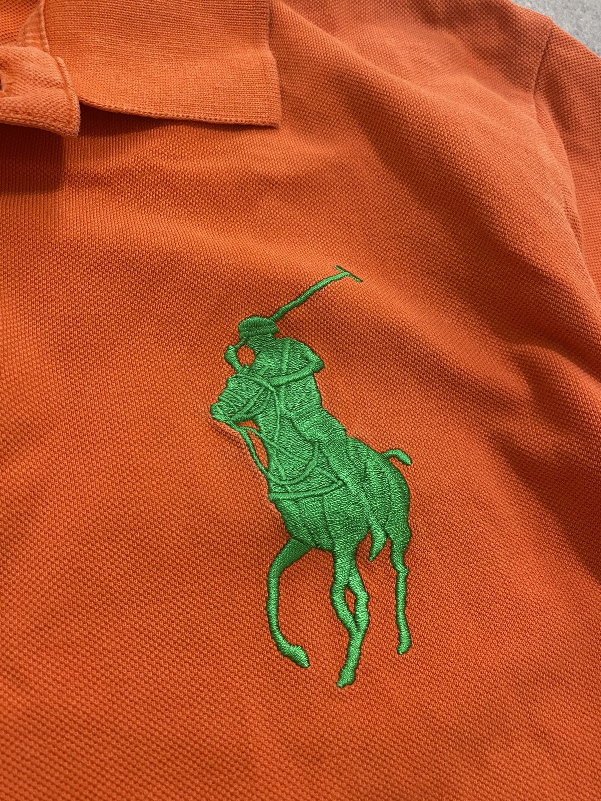 Polo Ralph Lauren × Ralph Lauren × Vintage Vintage Polo Ralph Lauren Orange 🍊 Polo Shirt Big Pony Size US XL / EU 56 / 4 - 5 Thumbnail