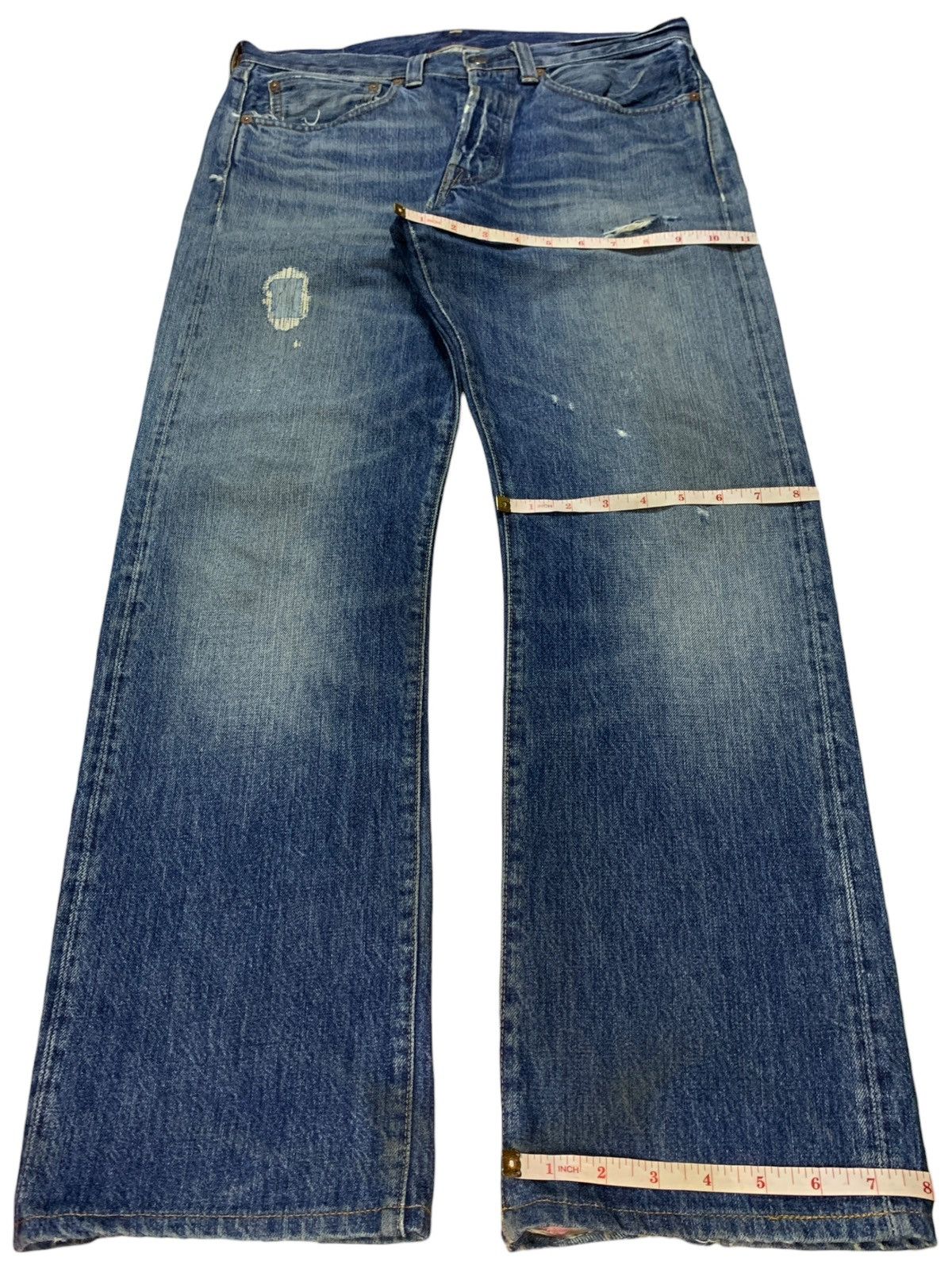 Levi's Vintage 02 Levis 501xx Big E Selvedge Mud Wash Loose Jeans Size US 33 - 16 Thumbnail