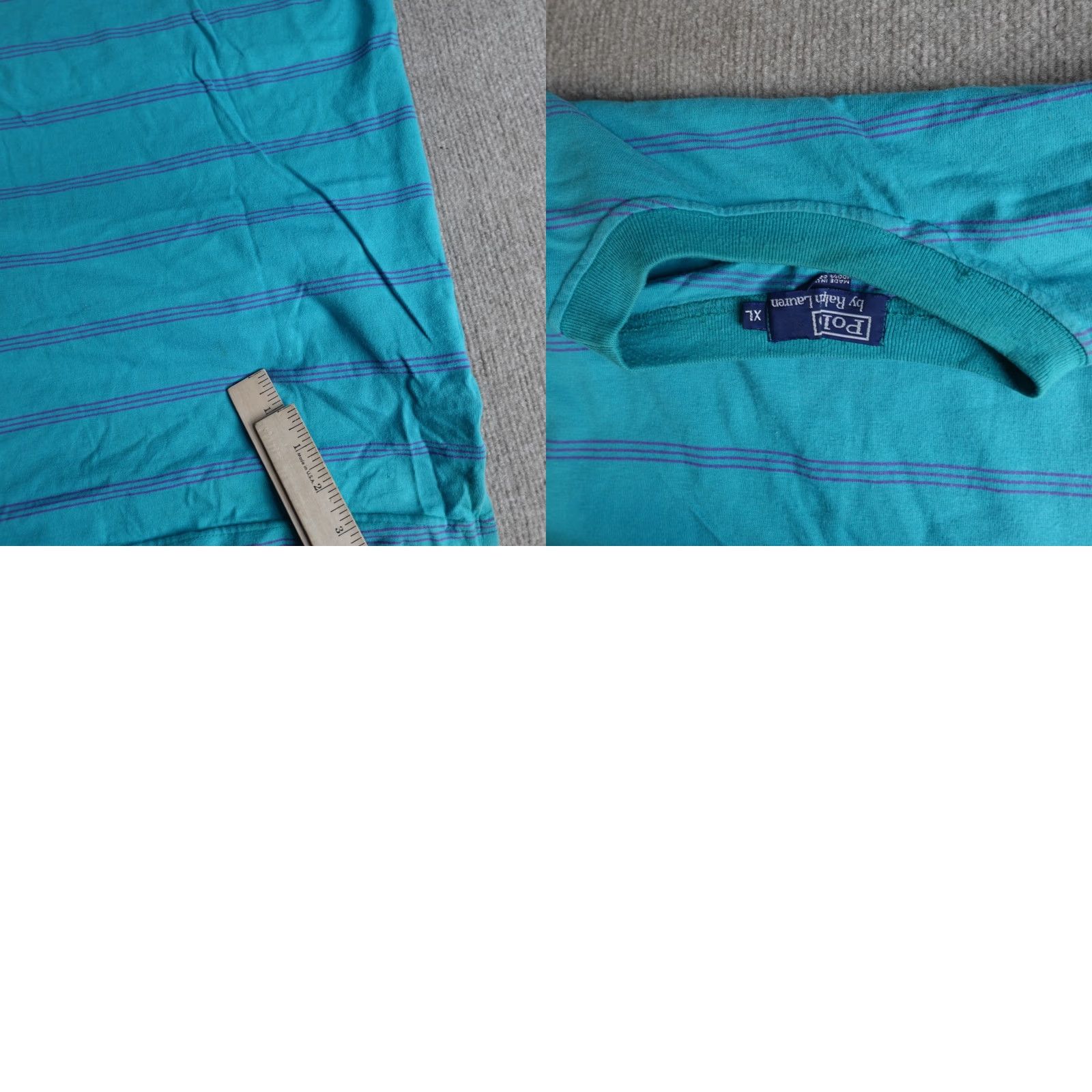 Polo Ralph Lauren VINTAGE Polo Ralph Lauren Shirt L blue striped embroidered crest Adults Mens Size US L / EU 52-54 / 3 - 9 Thumbnail
