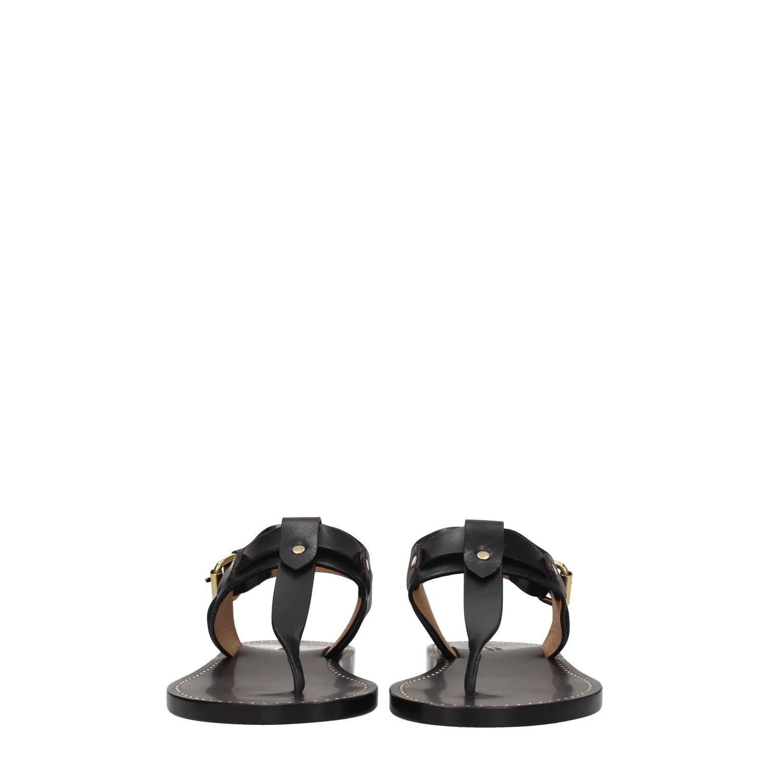 Isabel Marant ob1o1e1124 Leather Flip Flops in Black Size US 7 / IT 37 - 3 Thumbnail