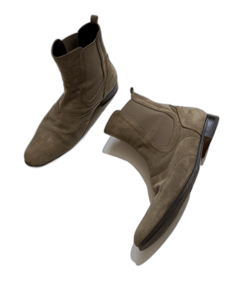 Hermes Hermes Khaki Suede Chelsea Boots Size US 8 / EU 41 - 1 Thumbnail