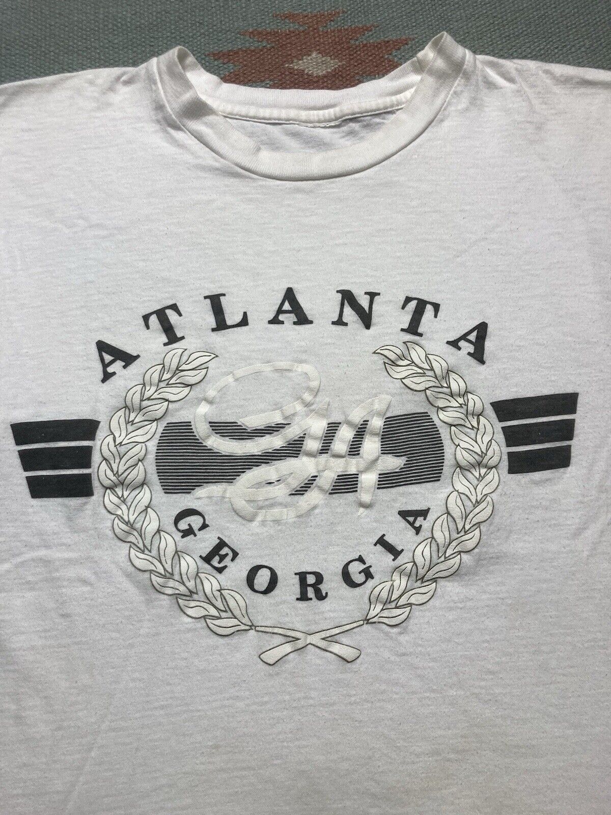Vintage Vtg t shirt Atlanta Georgia GA crest destination tee boxy L Size US L / EU 52-54 / 3 - 3 Thumbnail