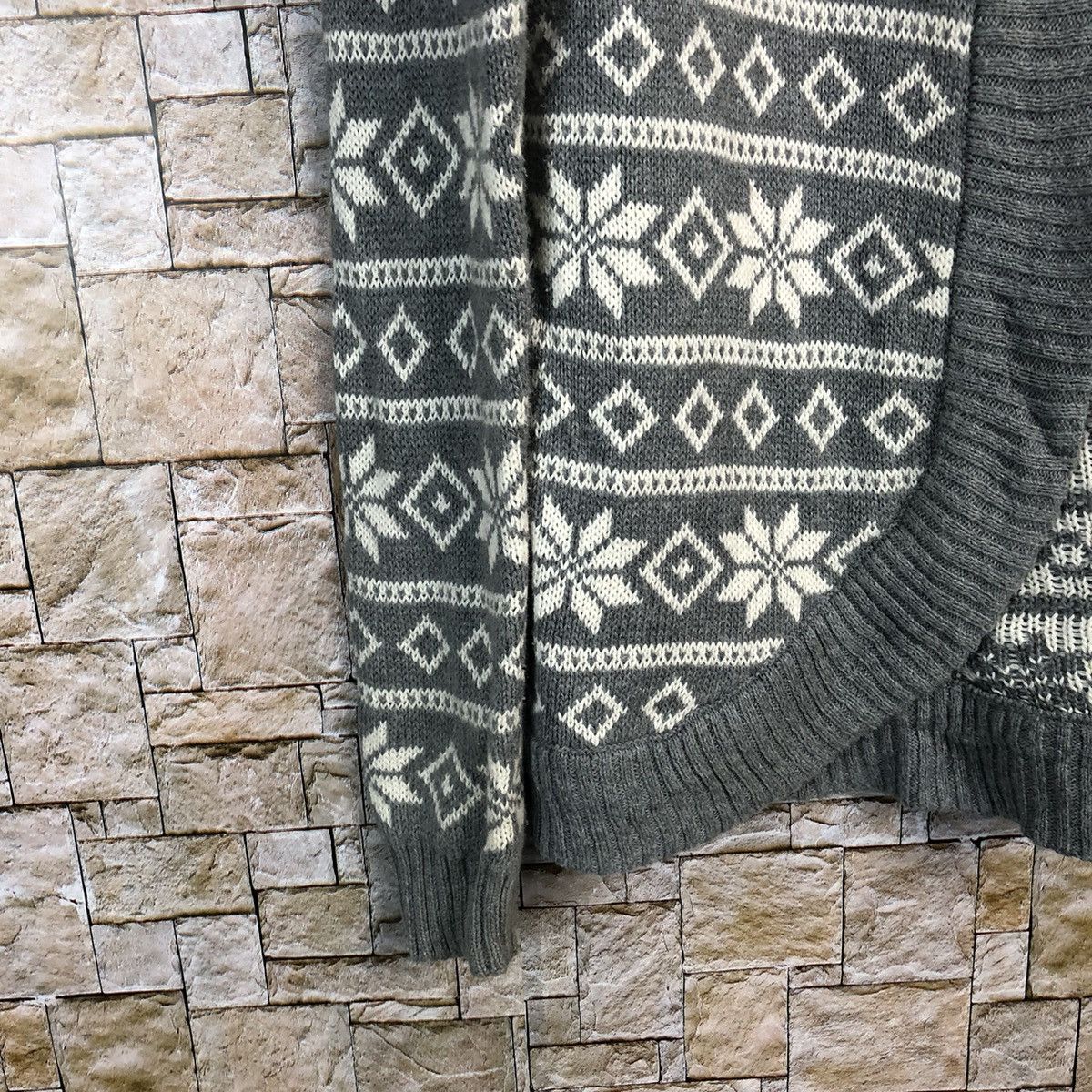 Homespun Knitwear × Japanese Brand Boutique Grey art design cardigan Knitwear #A223 Size US L / EU 52-54 / 3 - 7 Thumbnail