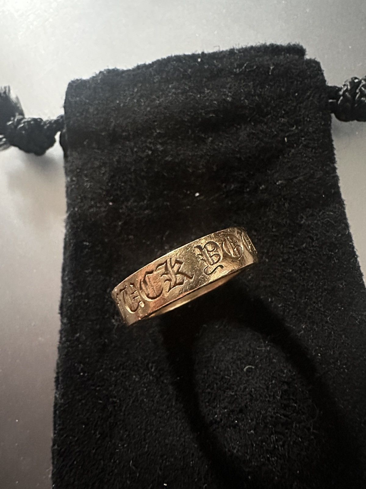 Chrome Hearts Chrome Hearts 22k Gold Fuck You Spacer Ring 6mm Size 8 Size ONE SIZE - 11 Thumbnail