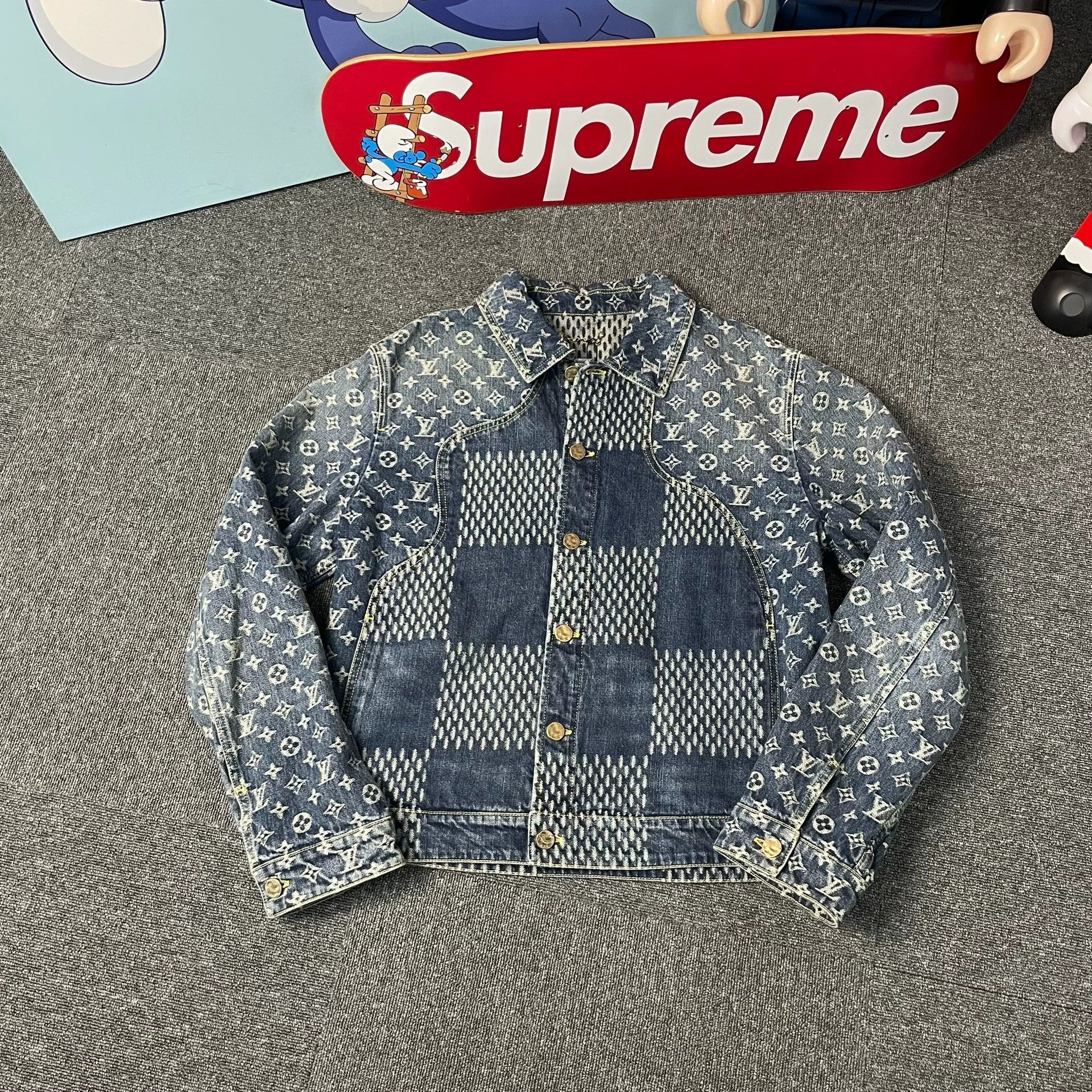 Louis Vuitton LV x nigo LV2 monogram denim jacket men's navy Size US M / EU 48-50 / 2 - 1 Thumbnail