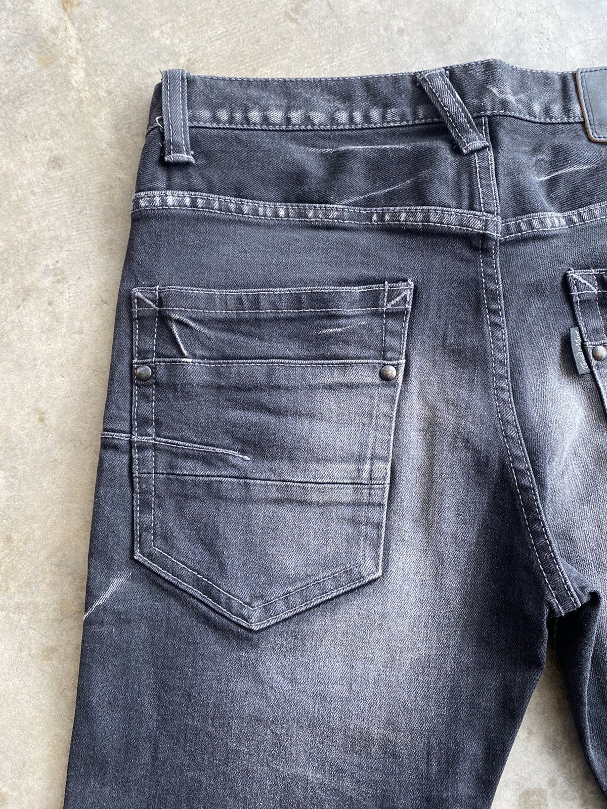 Hysteric Glamour × Le Grande Bleu (L.G.B.) × Tornado Mart Tornado Mart Distressed Black Altered Skinny Jeans Size US 29 - 14 Thumbnail