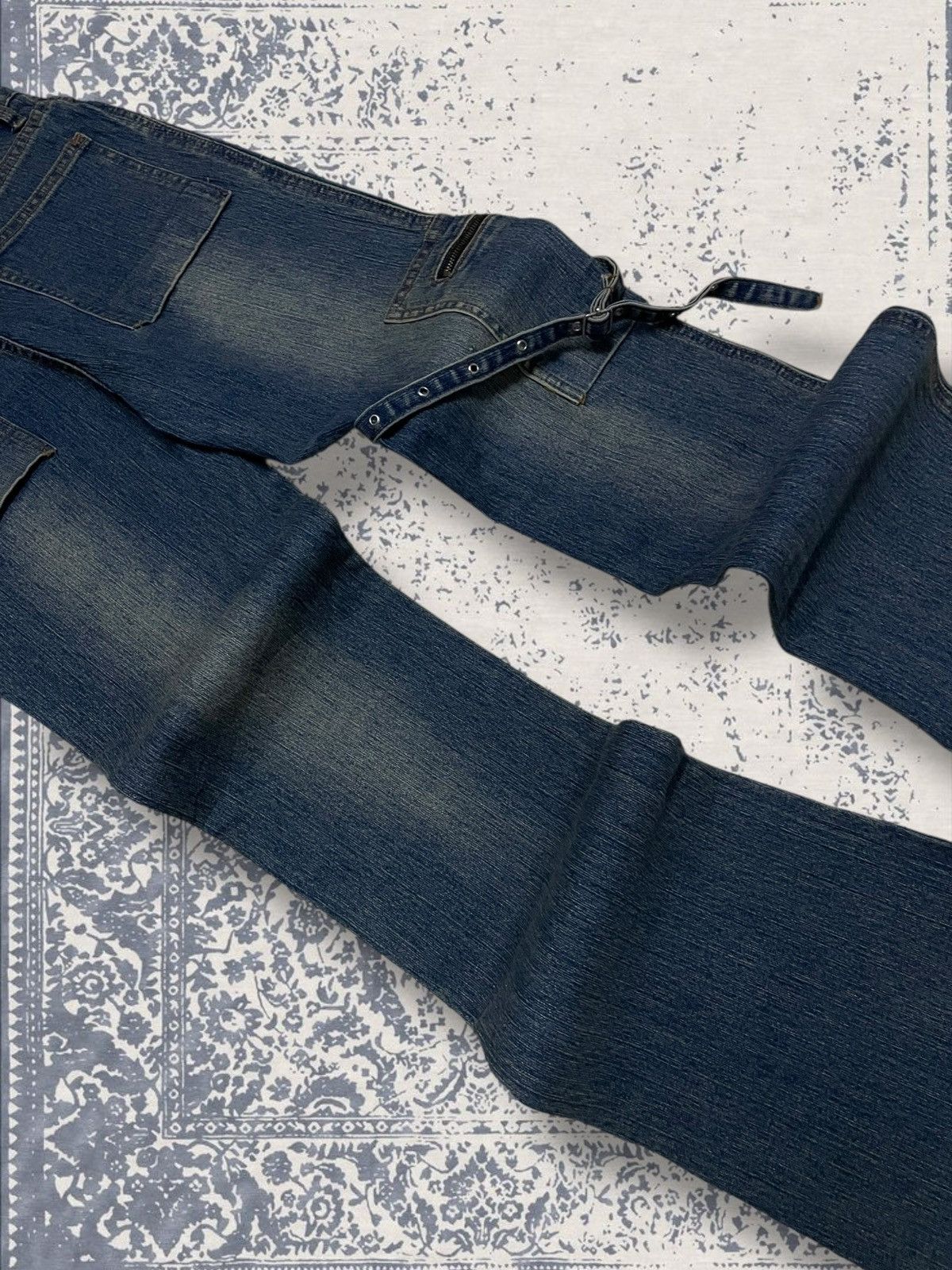 Designer × Japanese Brand × Vintage Vintage 1990s Japan Designer Haphazard Bondage Punk Denim Size US 26 / EU 42 - 12 Thumbnail