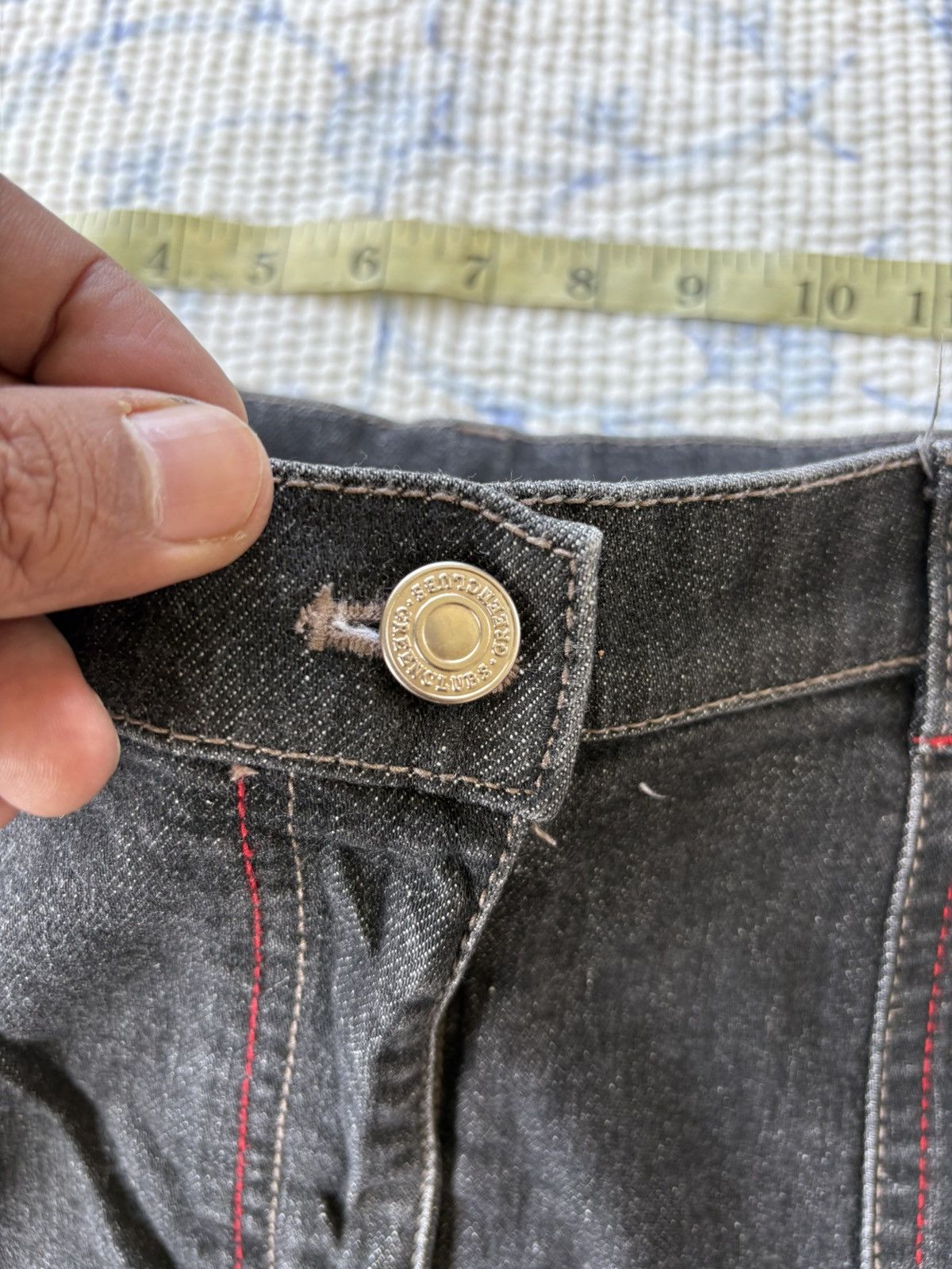 Japanese Brand Japanese Green Club Streetwear Flared Denim Size US 30 / EU 46 - 15 Thumbnail