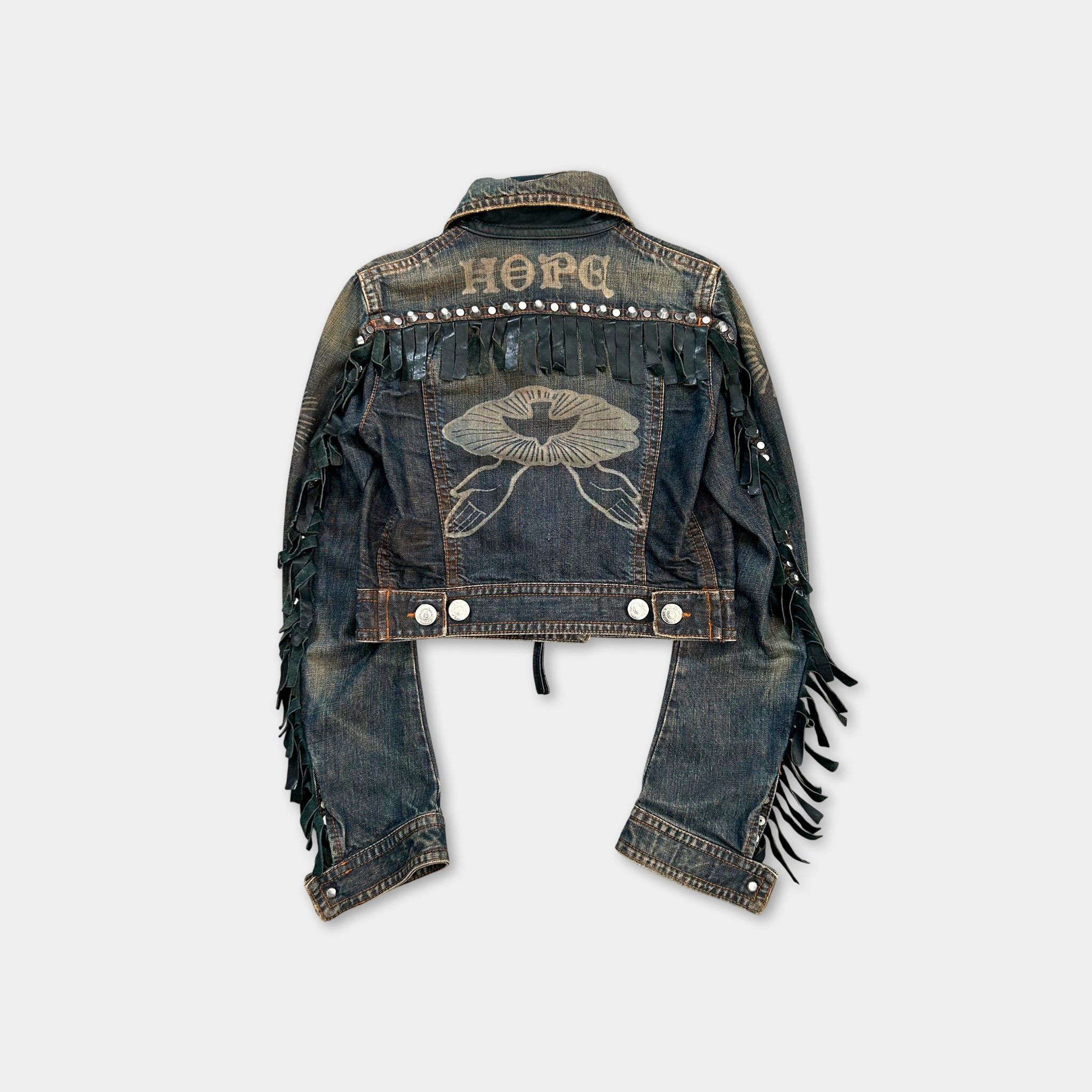 Dsquared2 Dsquared2 FW2005 Runway Jesus Lord Cowboy Denim Jacket Size US S / EU 44-46 / 1 - 6 Thumbnail
