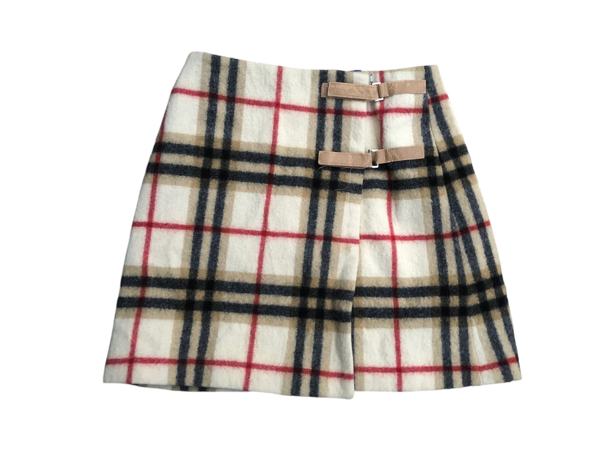 Burberry × Designer BURBERRY'S OF LONDON Blue Label Nova Checks Wool Skirt Size 26" / US 2 / IT 38 - 1 Thumbnail