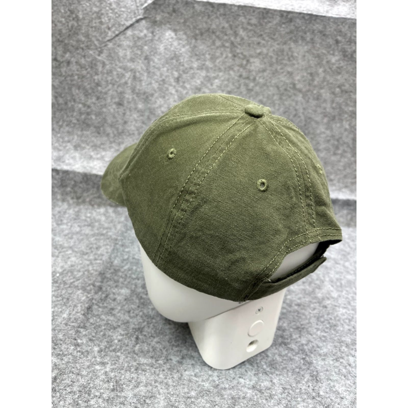 Vintage PUGS USA Flag Hat Cap Trucker One Size Green 100% Cotton Adjustable Mens Hat / Cap Adult Green Flag USA Theme Size ONE SIZE - 5 Thumbnail