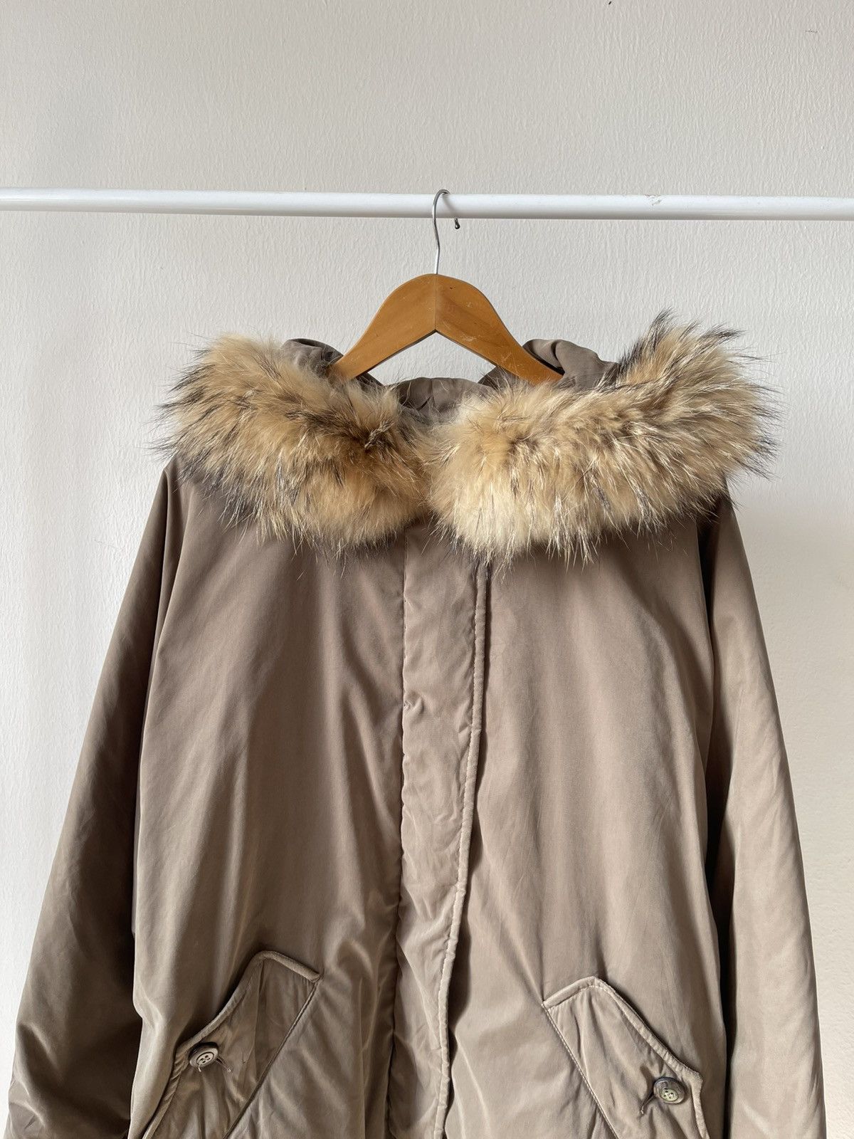 Designer Vintage Max Mara Fur Hoodie Jacket Size US XL / EU 56 / 4 - 3 Thumbnail