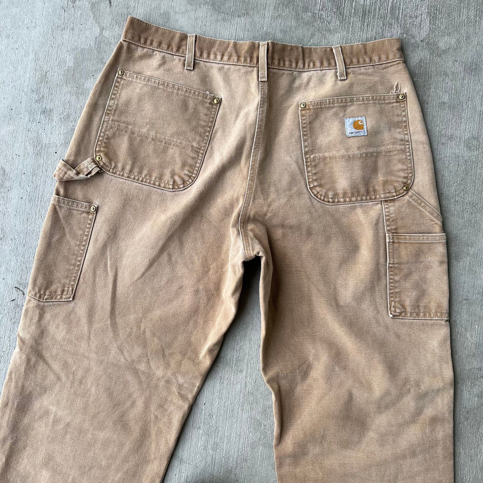 Carhartt × Vintage Carhartt faded brown double knee work wear carpenter pants Size US 34 / EU 50 - 6 Thumbnail