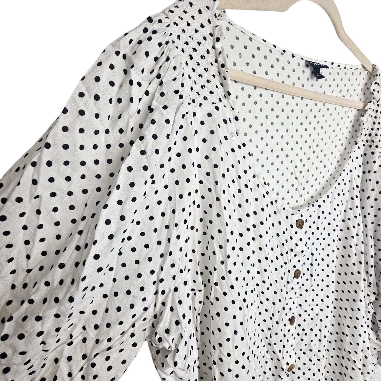 Corridor Torrid Slub Polka Dot Button Front Top Plus Size 4X Classic Size 4XL / US 24-26 - 6 Thumbnail