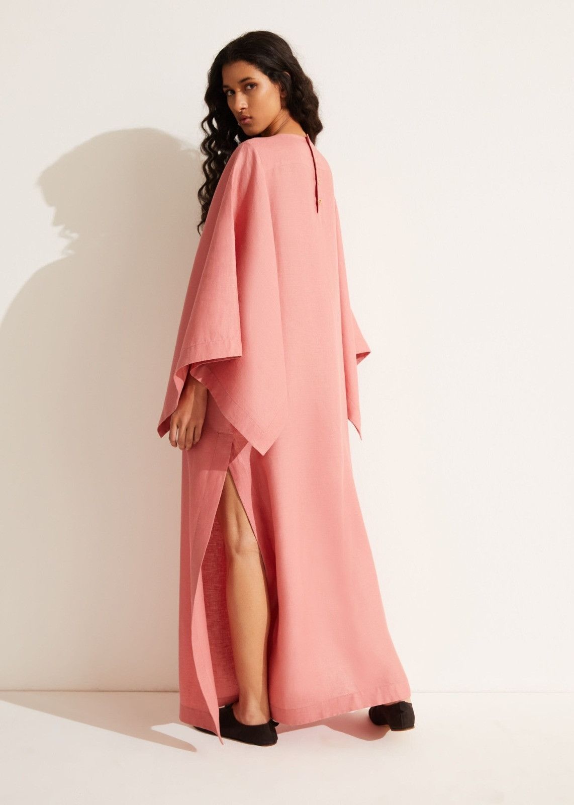 Loro Piana o1srvl11e0824 Veronica Long Solaire Maxi Dress in Pink Size M / US 6-8 / IT 42-44 - 3 Thumbnail