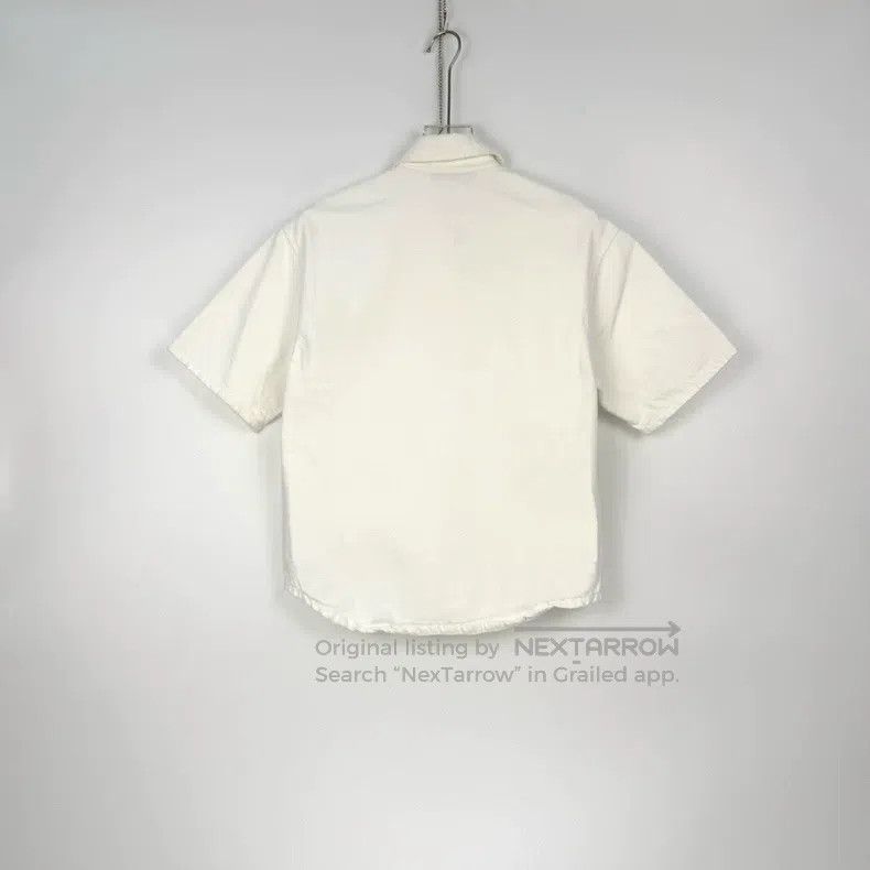 Prada Prada White denim destruction triangle short-sleeved shirt Size XS / US 0-2 / IT 36-38 - 4 Thumbnail