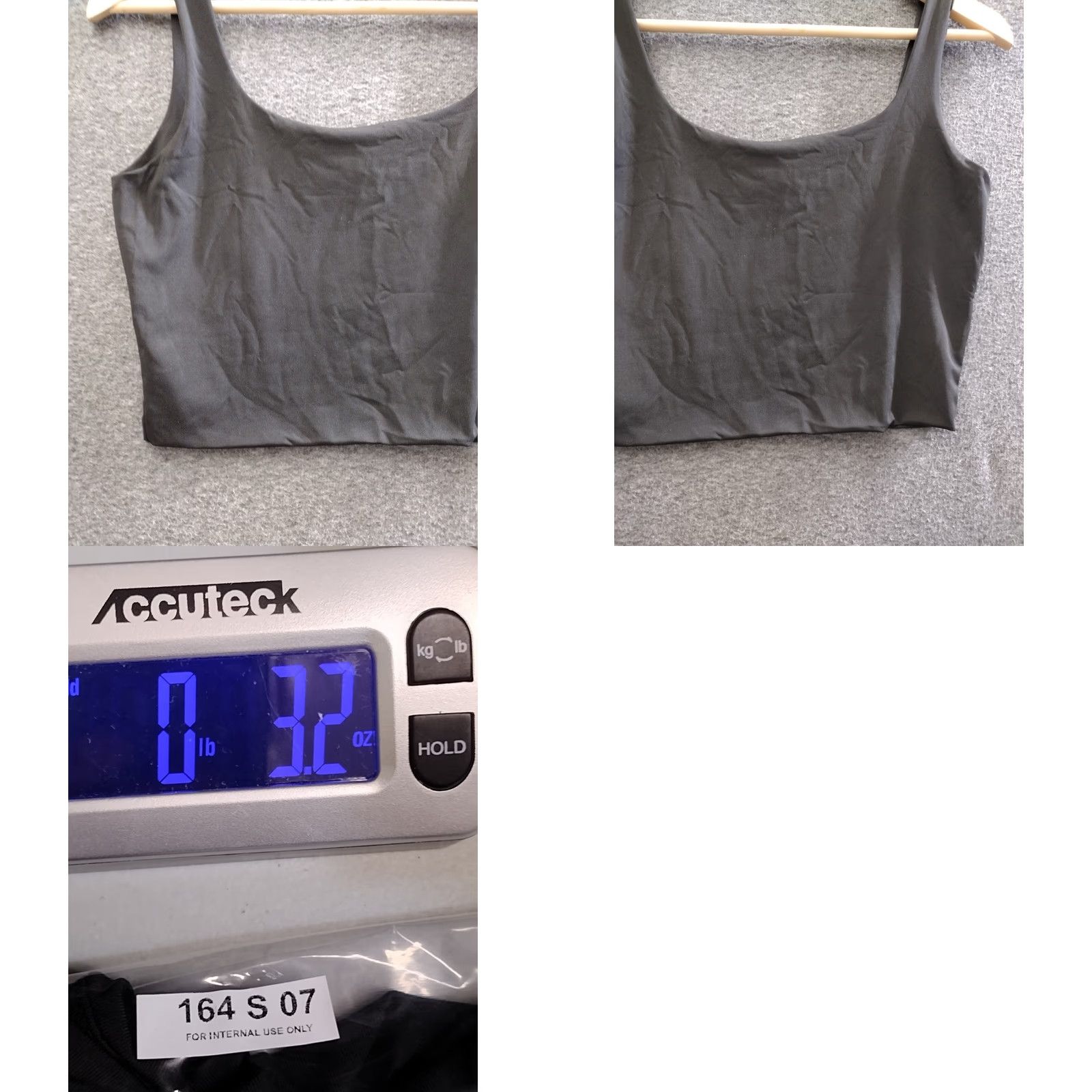 Vintage Cropped Tank Top Black Women's L Tank Cropped Sleeveless Strappy Strap Round Neck Casual All Seasons Breathable Stretch Polyester Spandex Size L / US 10 / IT 46 - 8 Thumbnail