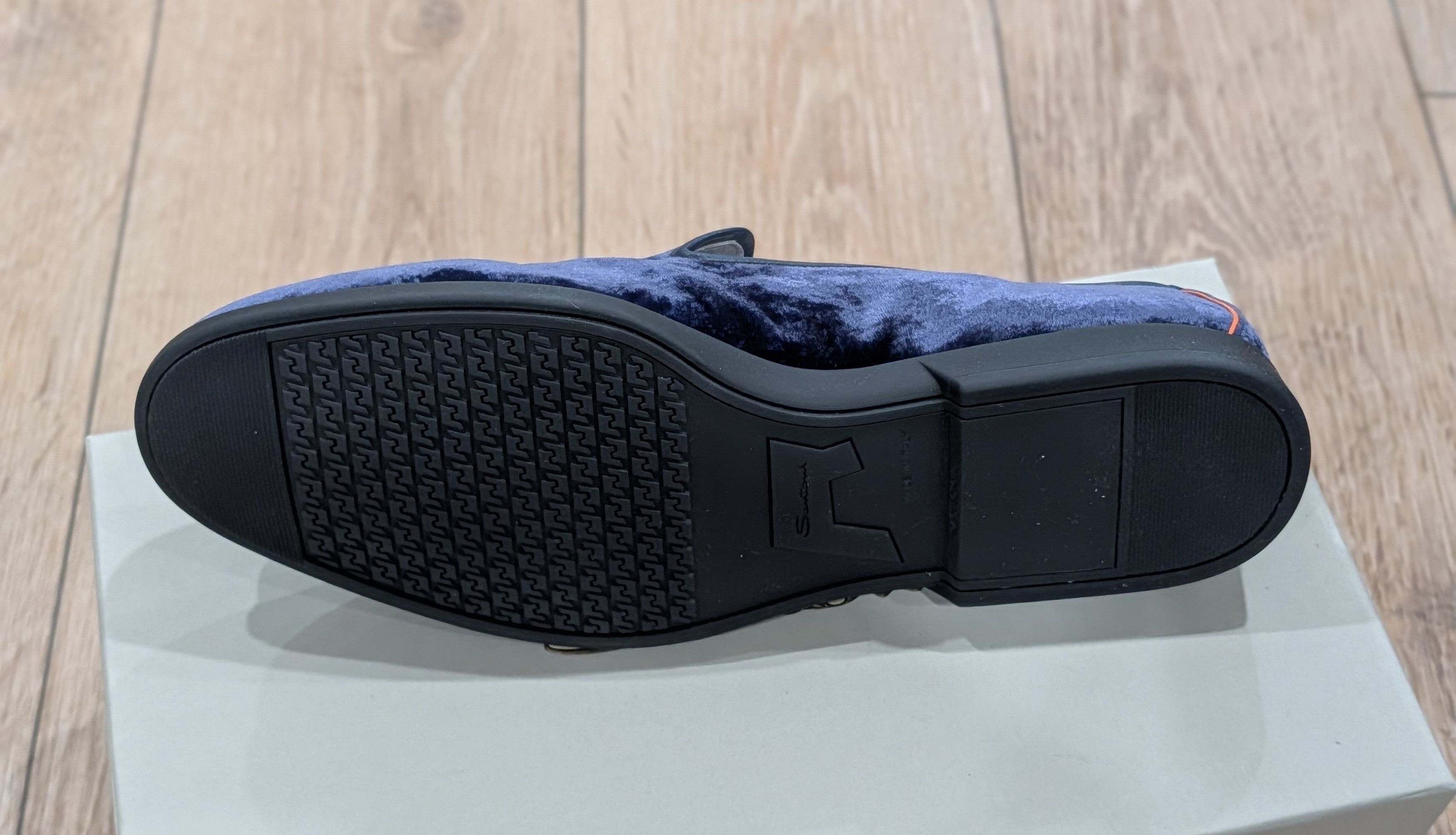 Santoni SANTONI Velvet Evening Shoes Smoking Slippers Blue US 12 Size US 12 / EU 45 - 6 Thumbnail