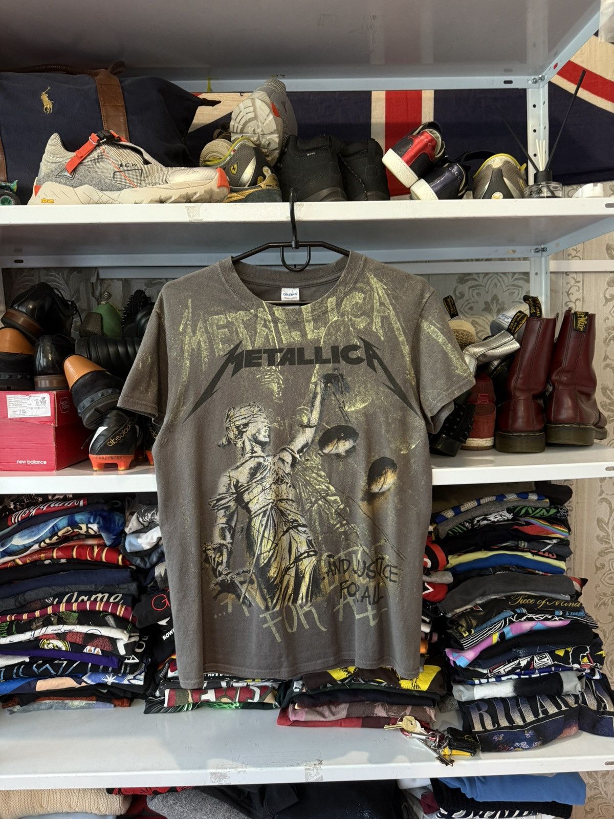 Metallica Metallica And Justice For All Vintage Rock Band Overprinted Size US S / EU 44-46 / 1 - 1 Thumbnail