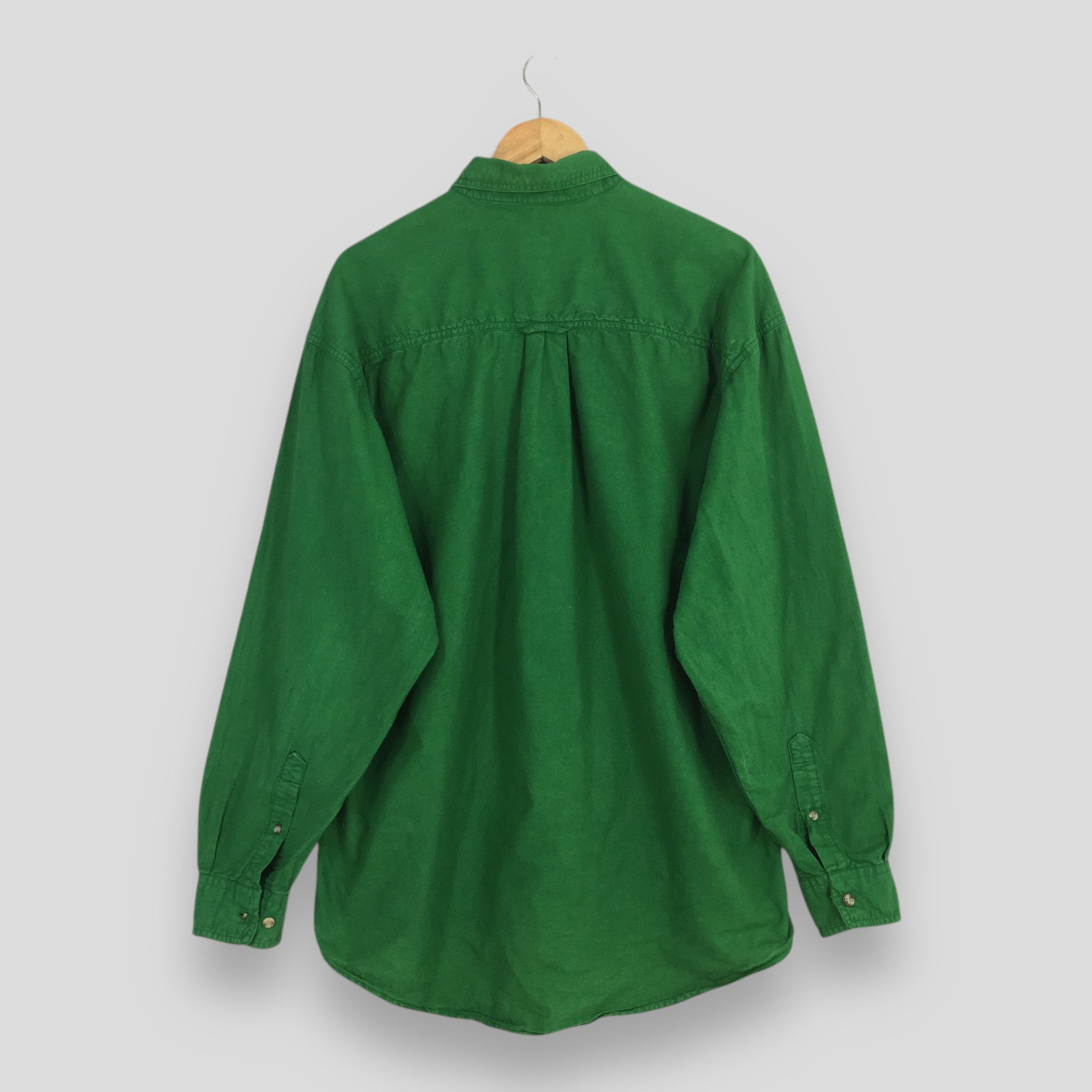 Gap Vintage 90s Gap Green Plain Shirt Large Size US L / EU 52-54 / 3 - 6 Thumbnail