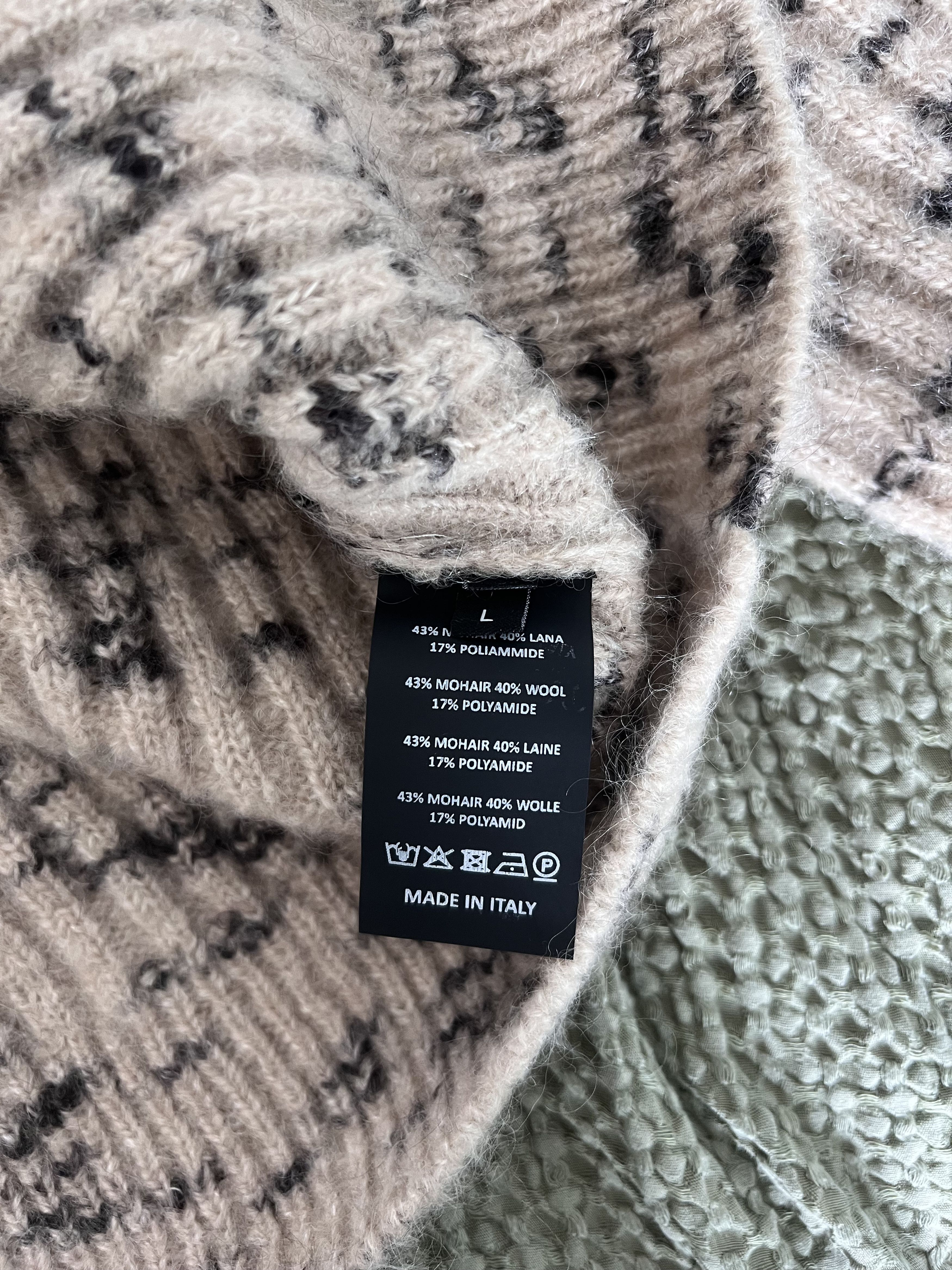 Raf Simons Raf Simons Mohair Ribbed Sweater in Beige Size US L / EU 52-54 / 3 - 9 Thumbnail