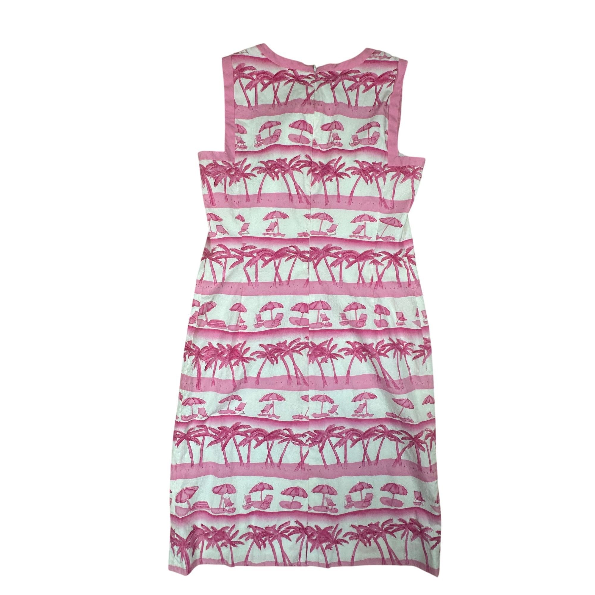 Talbots Talbot Pink Beach Print Summer Sheath Dress Size 6 Size M / US 6-8 / IT 42-44 - 4 Thumbnail