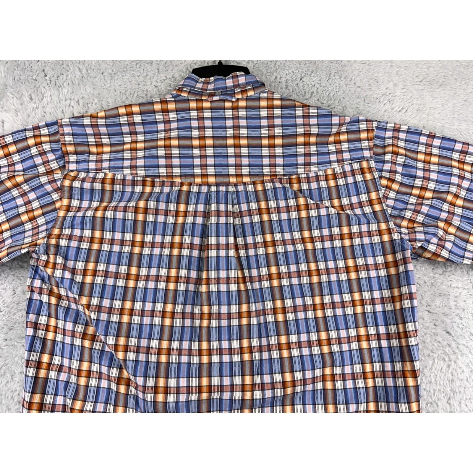 Roper Roper Shirt Mens XL Blue Plaid Button-Up Short Sleeve Western Shirt Size US XL / EU 56 / 4 - 6 Thumbnail