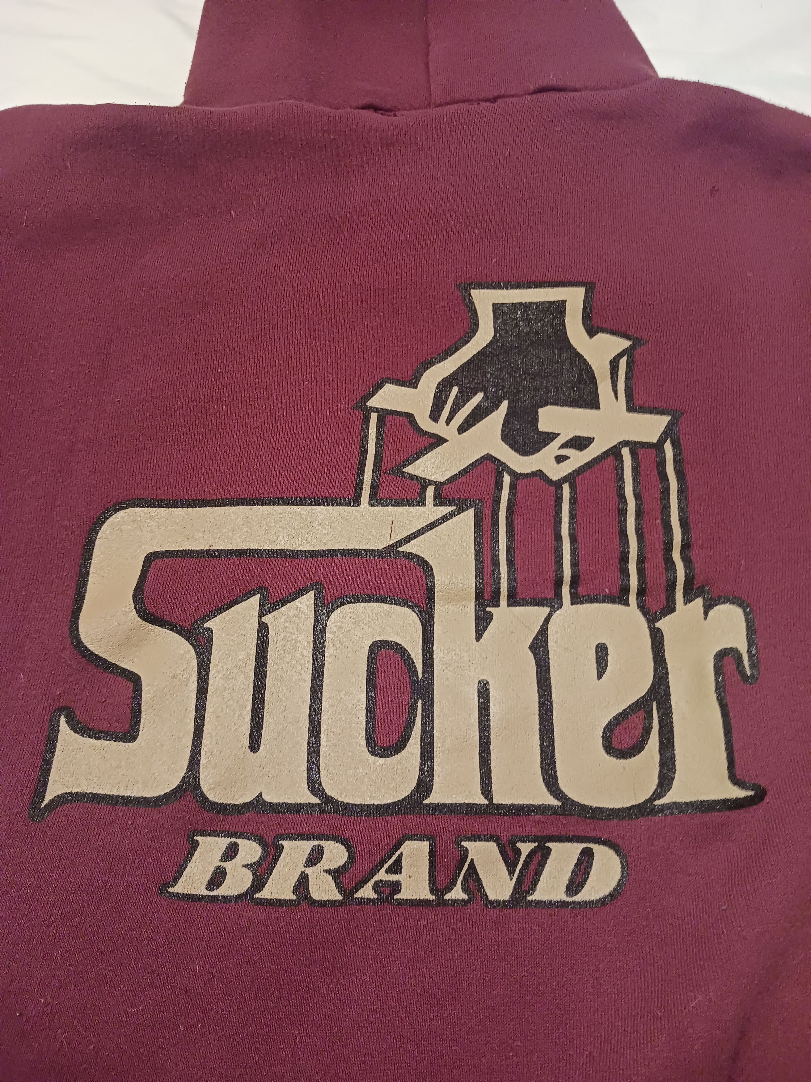 Vintage SUCKER BRAND Godfather Hoodie Cartoon Graffiti Tribal Conart Size US L / EU 52-54 / 3 - 1 Thumbnail