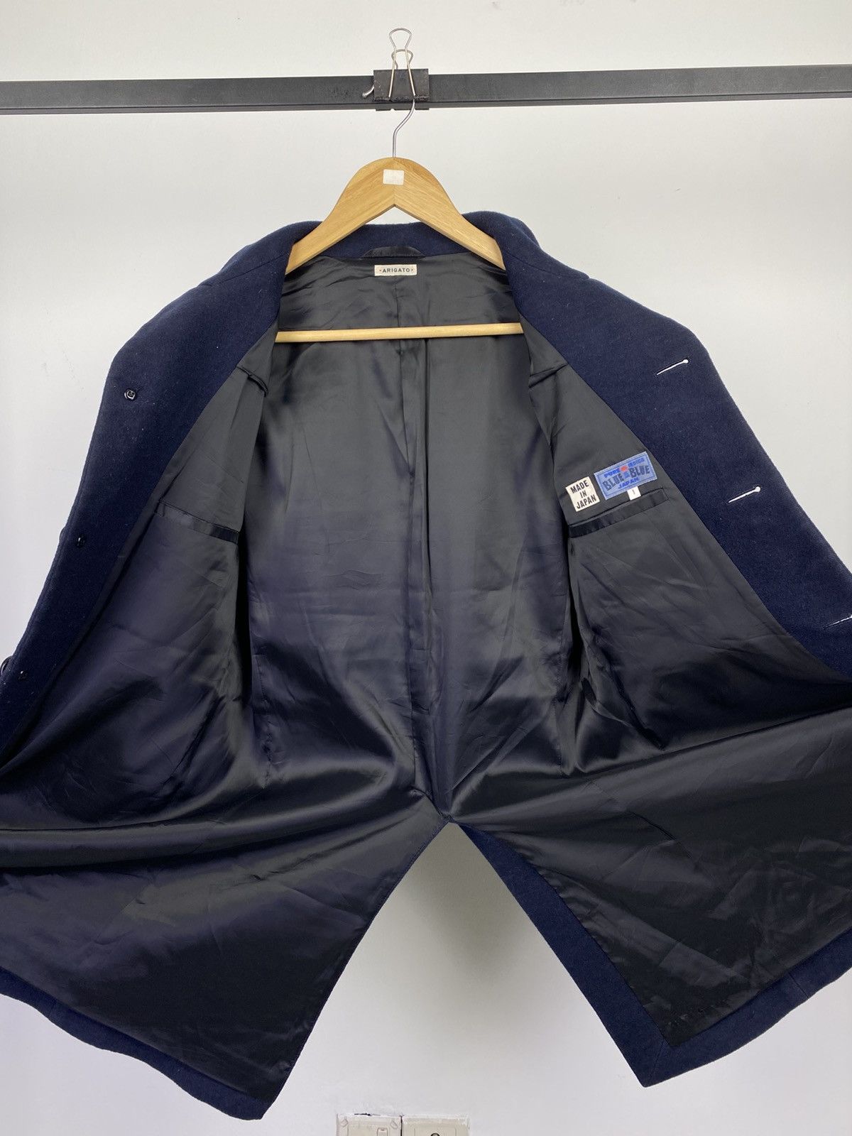 Japanese Brand Blue Blue Japan Sunfaded Indigo Wool Blend Overcoat Size US S / EU 44-46 / 1 - 11 Thumbnail