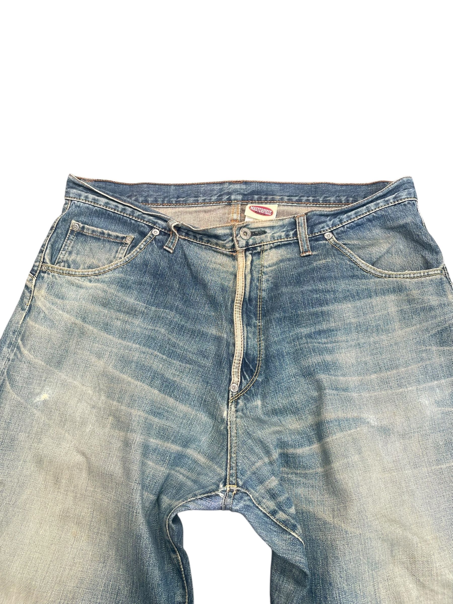 Japanese Brand Vintage Masterpiece Distresed Denim Size US 40 / EU 56 - 2 Thumbnail