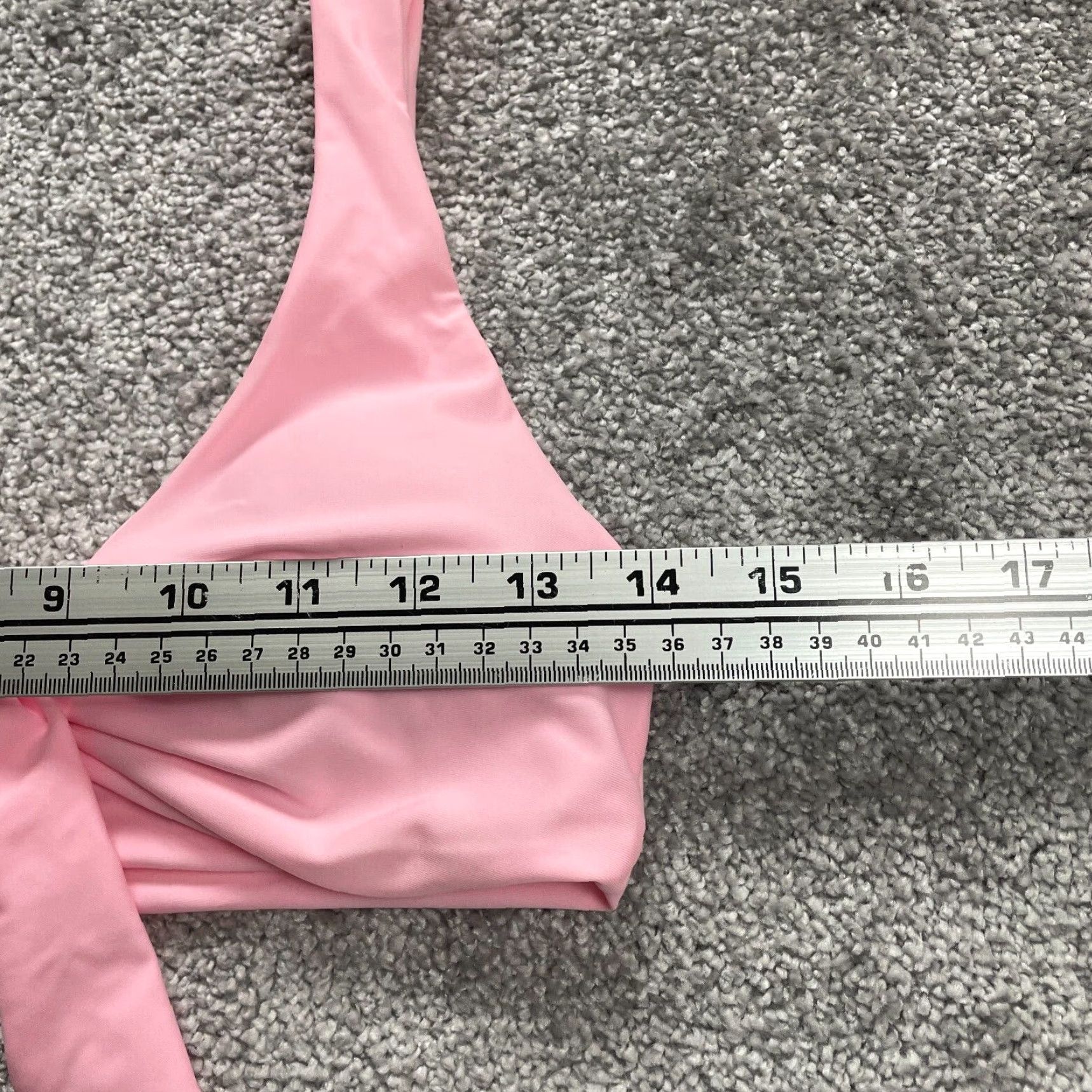 Vintage Unbranded Swimwear Bikini Top Women Small Solid Pink Bow Wide Strap Padded Beach Size S / US 4 / IT 40 - 7 Thumbnail