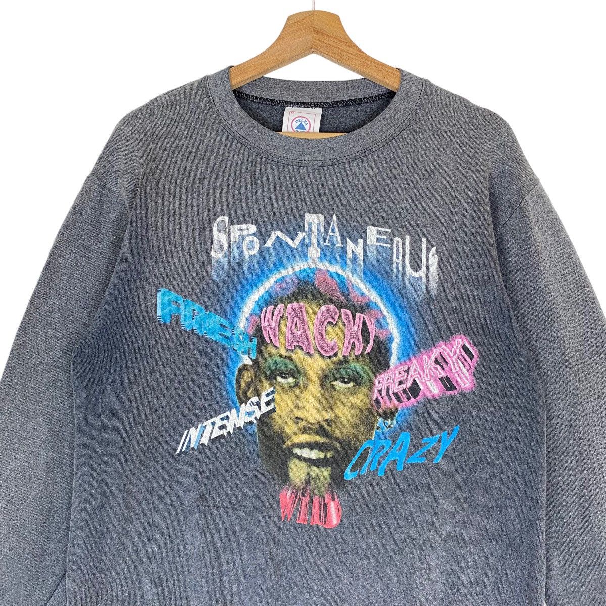 Vintage ✨Very Rare 90's iconic crazy face Denis Rodman sweatshirt Size US M / EU 48-50 / 2 - 5 Thumbnail