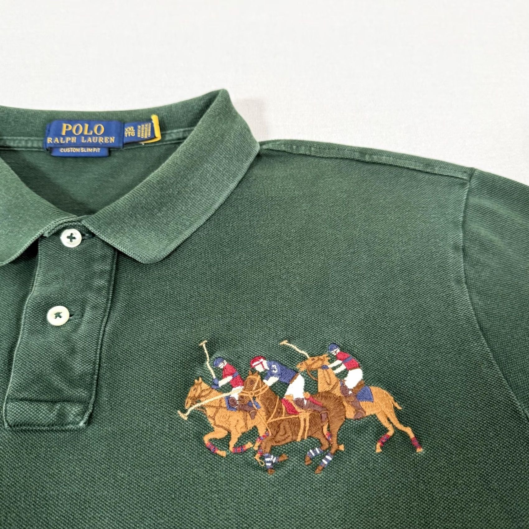 Polo Ralph Lauren Polo Ralph Lauren Shirt Mens 2XL Green Custom Slim Fit Polo Short Sleeve Slim Fit Casual Golf Preppy Size US XXL / EU 58 / 5 - 3 Thumbnail