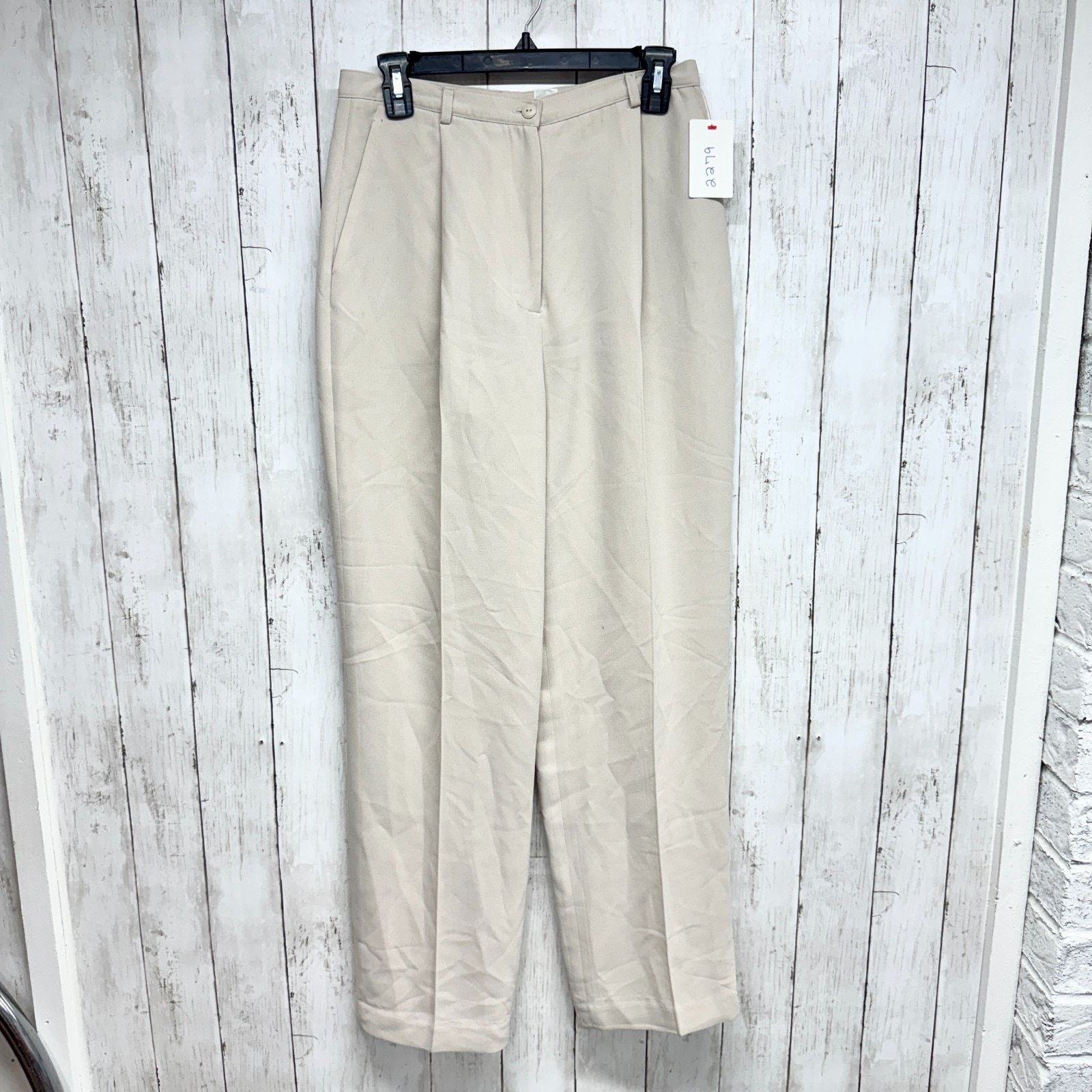 Other Madison Studio Pants Size 8 Beige Pleated Front Trousers Size 30" / US 8 / IT 44 - 1 Thumbnail