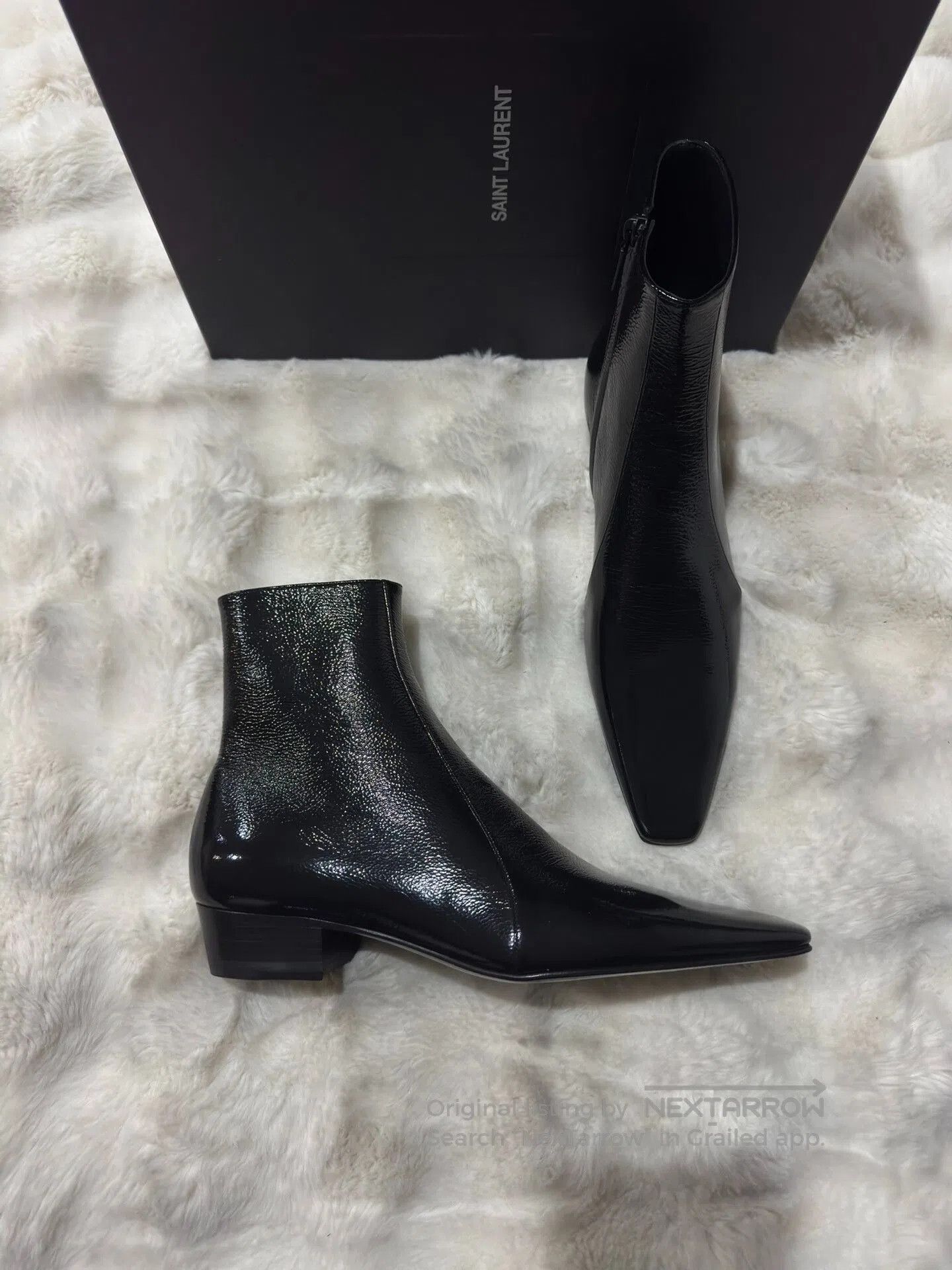 Saint Laurent Paris Saint Laurent RAINER Pleated Boots. Size US 8 / EU 41 - 1 Thumbnail