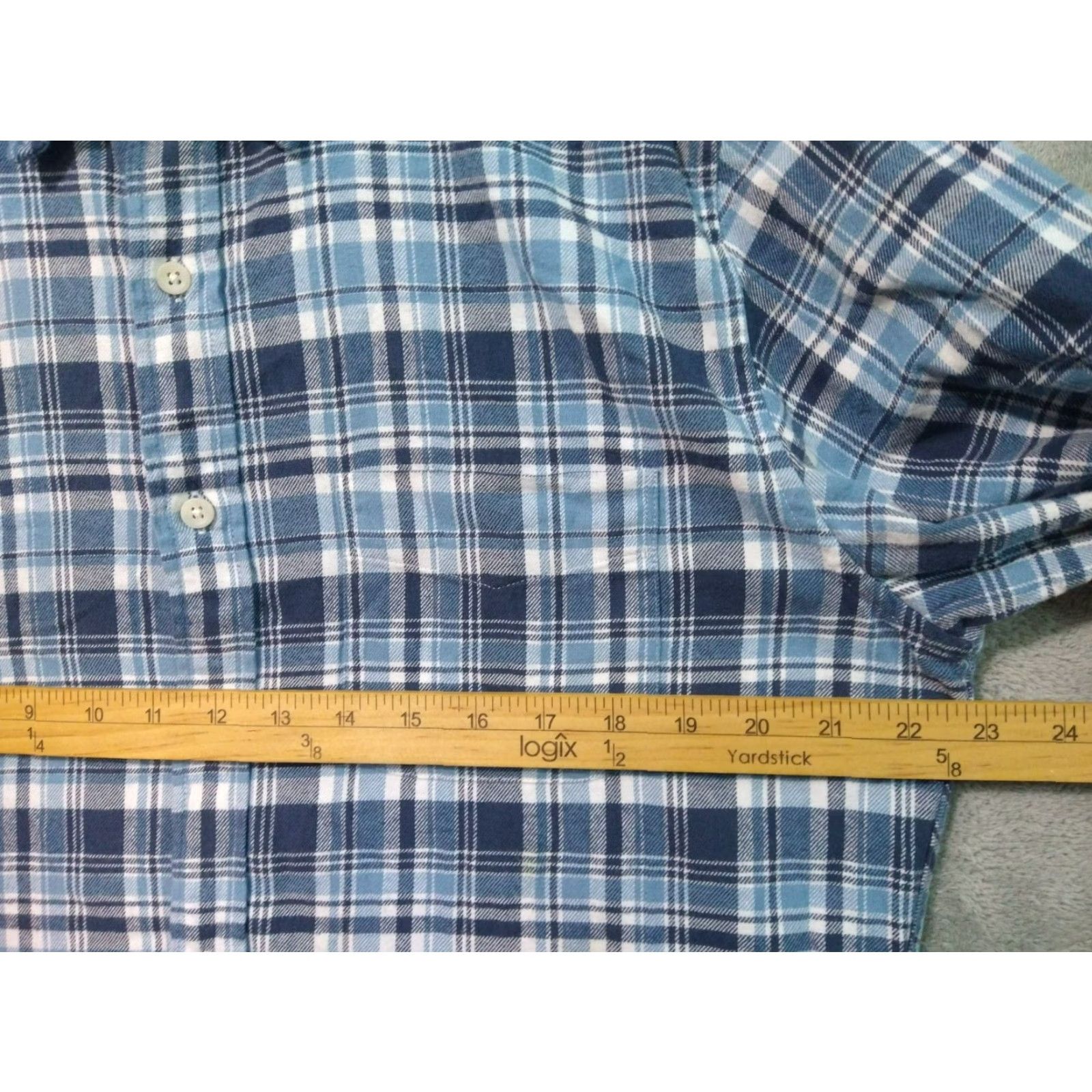 J.Crew J.CREW Classic Fit Button-Up Shirt Mens Medium Blue Plaid Flannel Long Sleeve Cotton Size US M / EU 48-50 / 2 - 5 Thumbnail