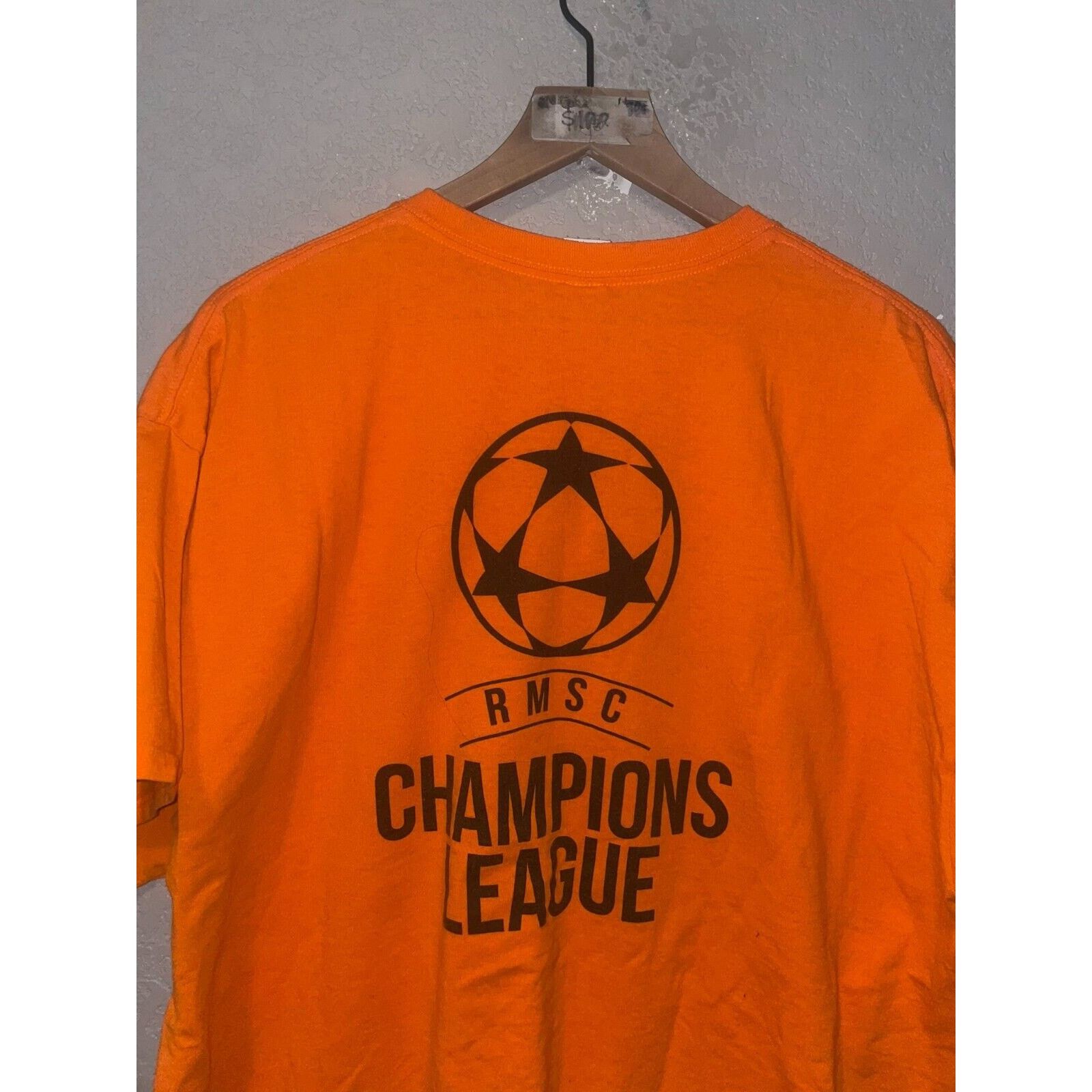 Gildan RMC Soccer Champions Shirt Orange XL Champions League Tee Size US XL / EU 56 / 4 - 8 Thumbnail